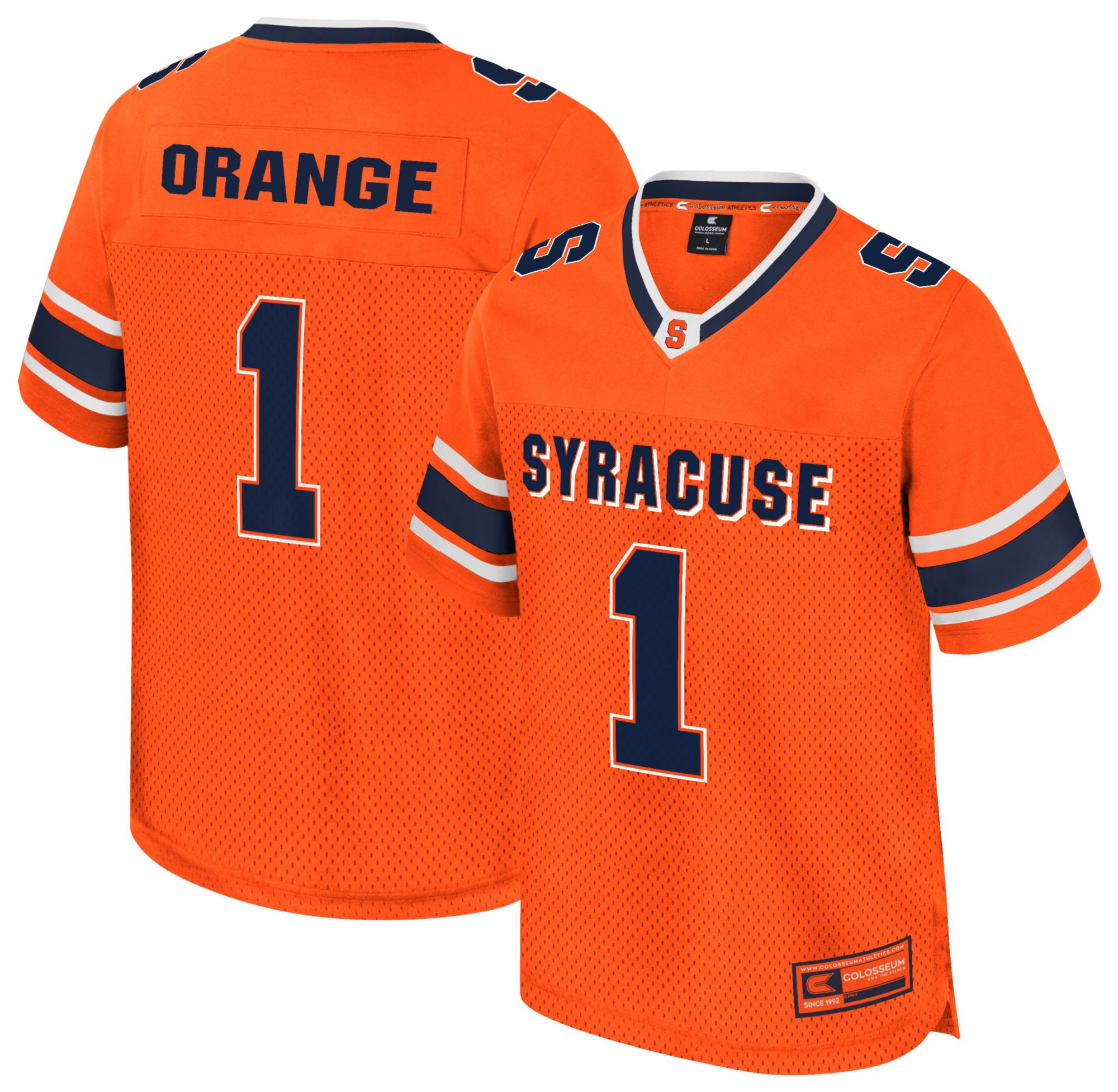 Colosseum Boys' Syracuse Orange Orange All Day Football Jersey