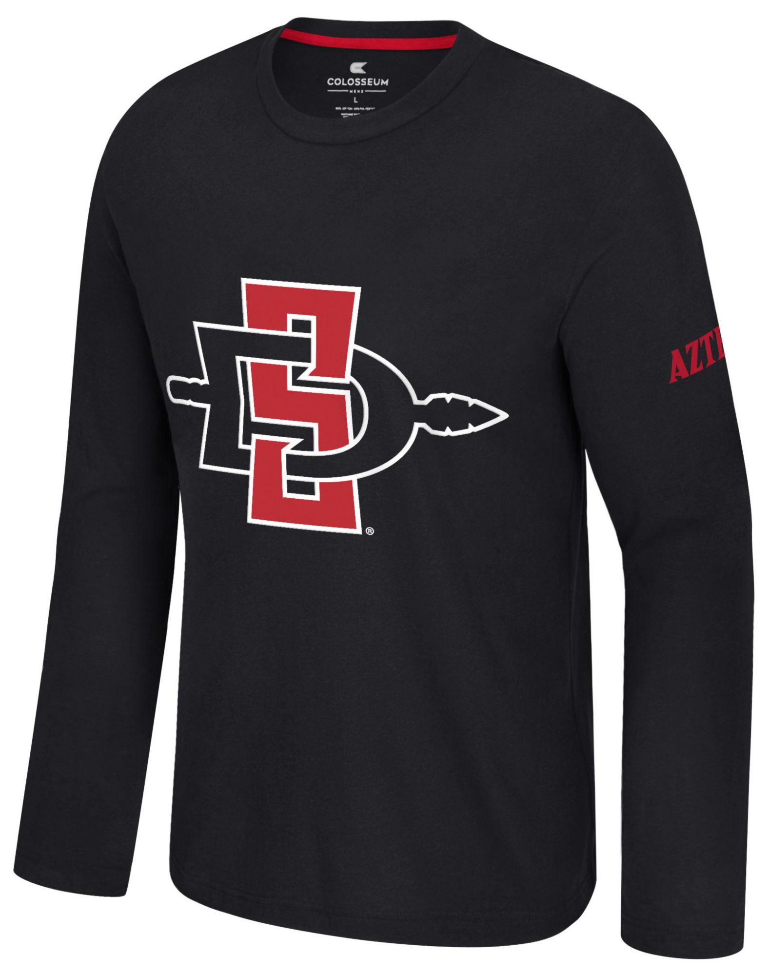 Colosseum Men's San Diego State Aztecs Black Richie Long Sleeve Shirt