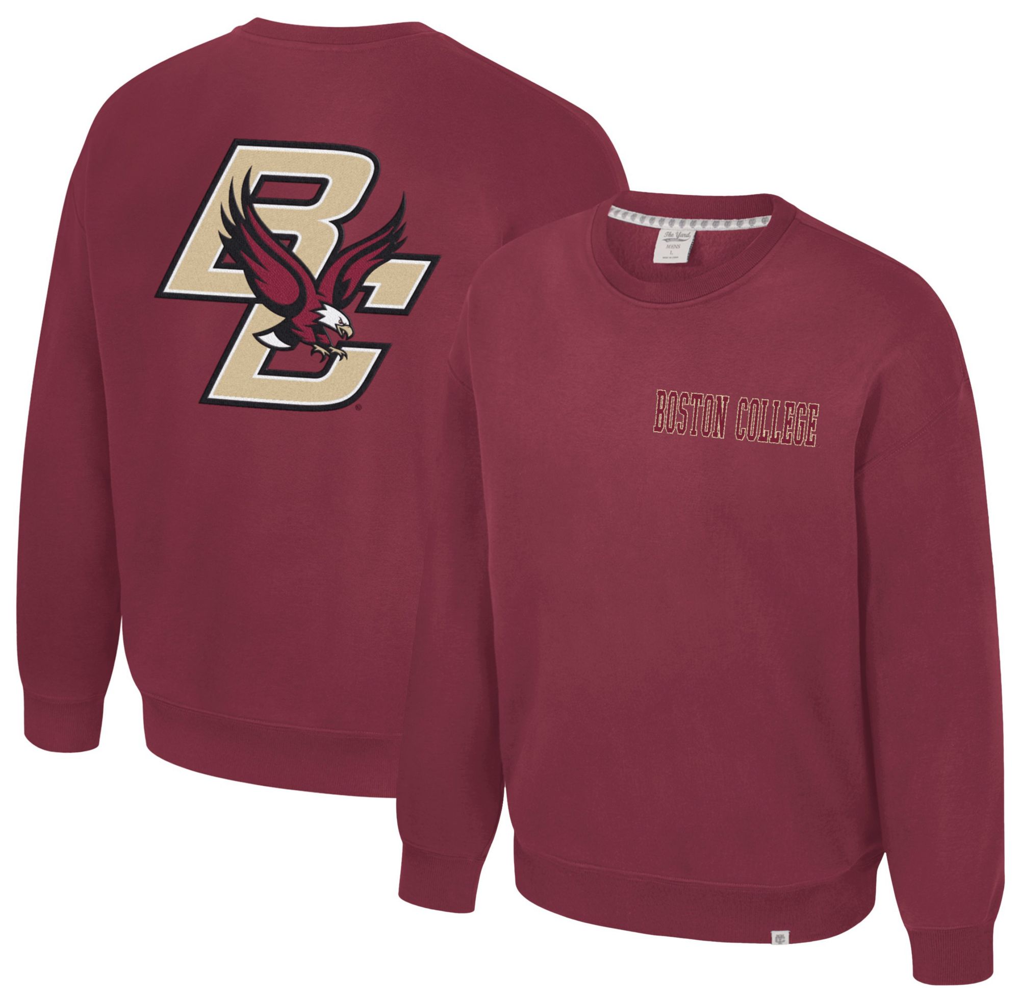 Colosseum Men's Boston College Eagles Garnet Super-Rich Vintage Crewneck Sweatshirt