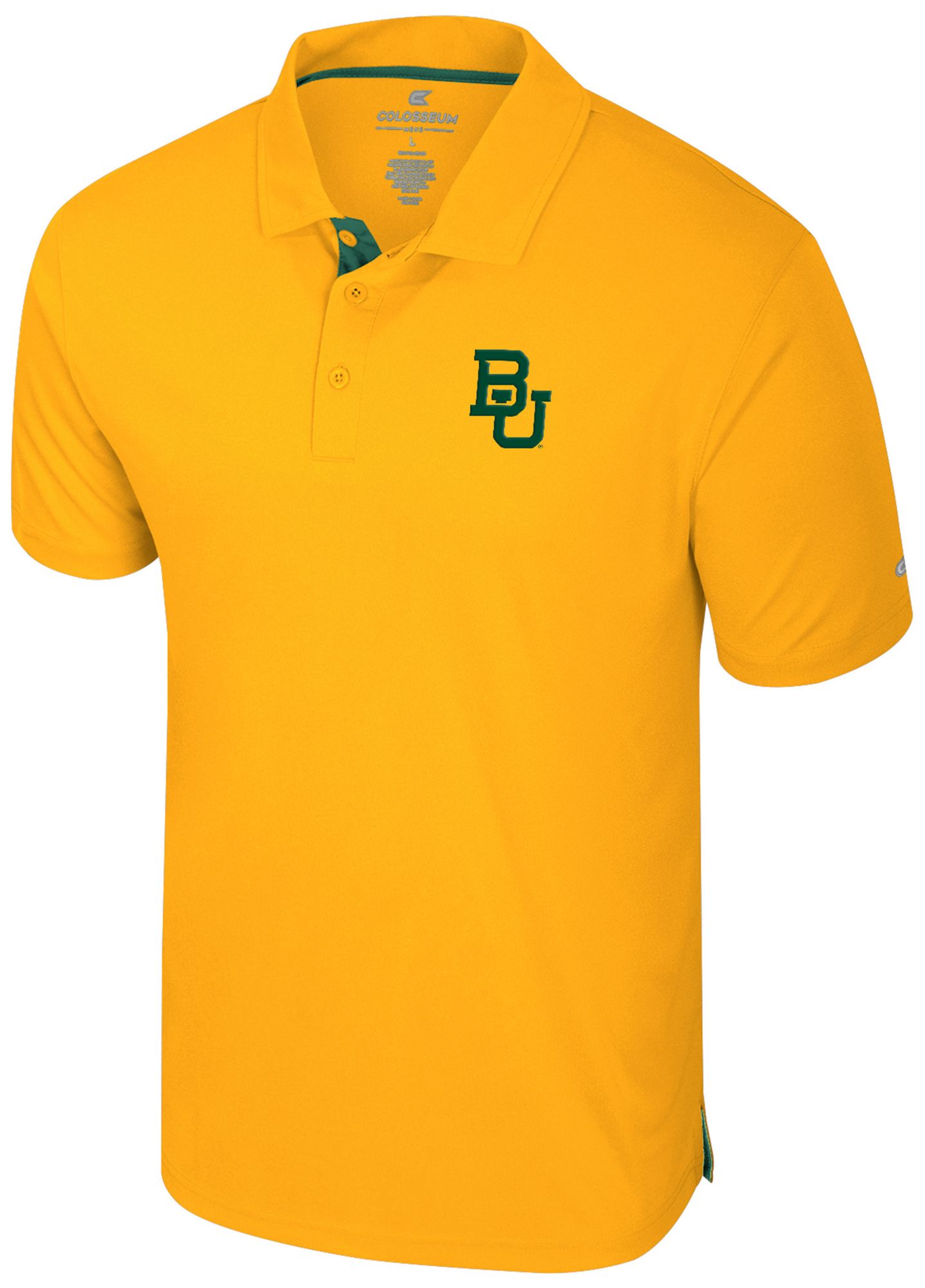 Colosseum Men's Baylor Bears Gold Polo