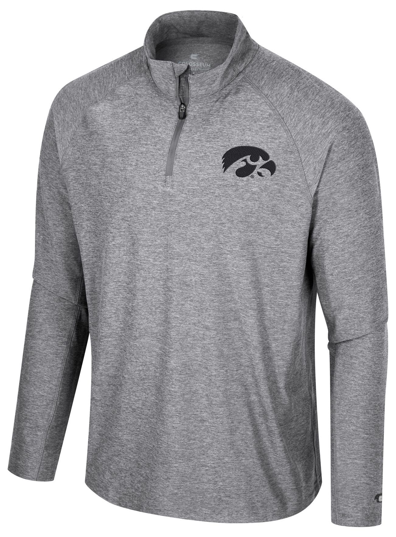Colosseum Men's Iowa Hawkeyes Gray 1/4 Zip Jacket