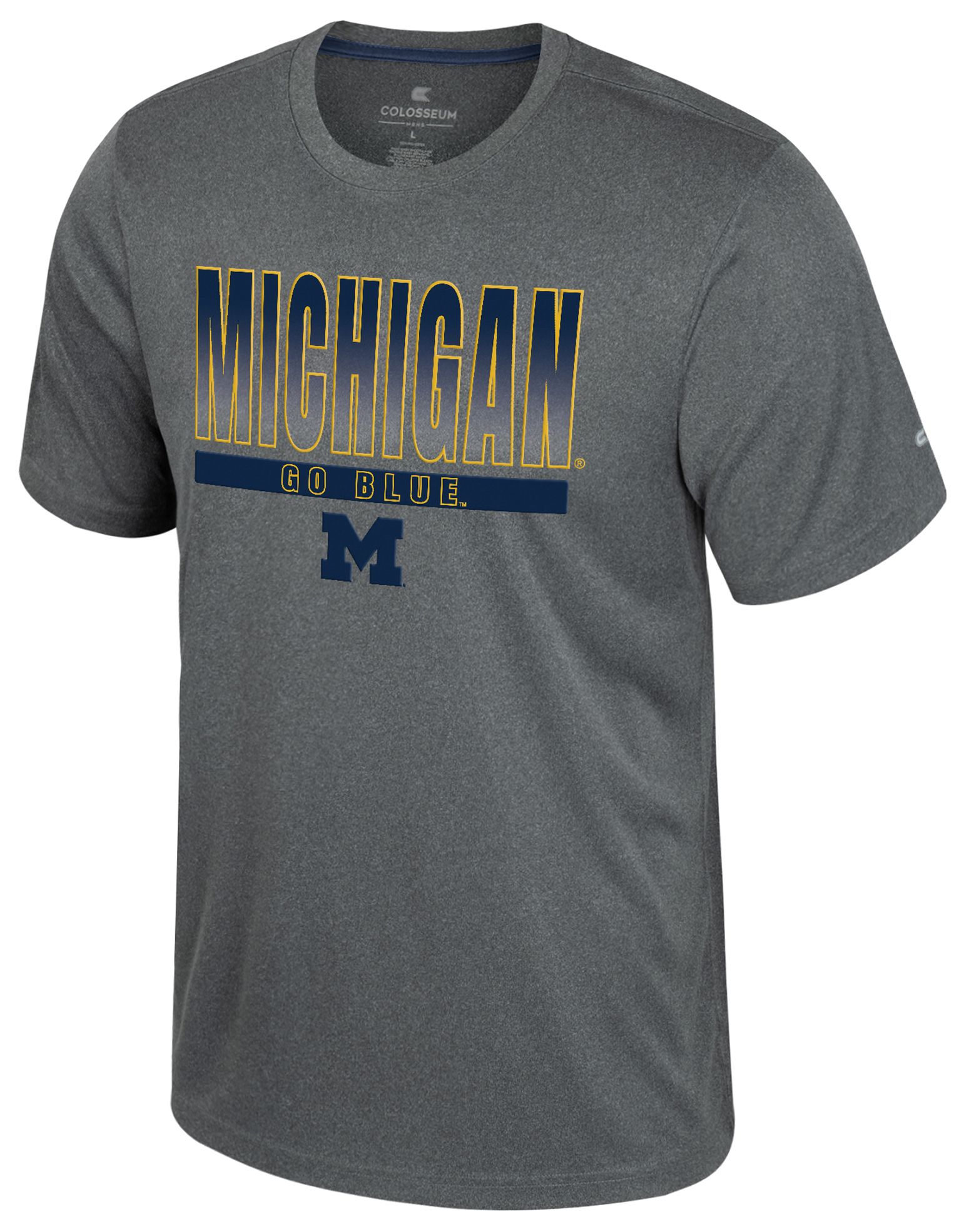 Colosseum Men's Michigan Wolverines Heather Charcoal Maitre D T-Shirt
