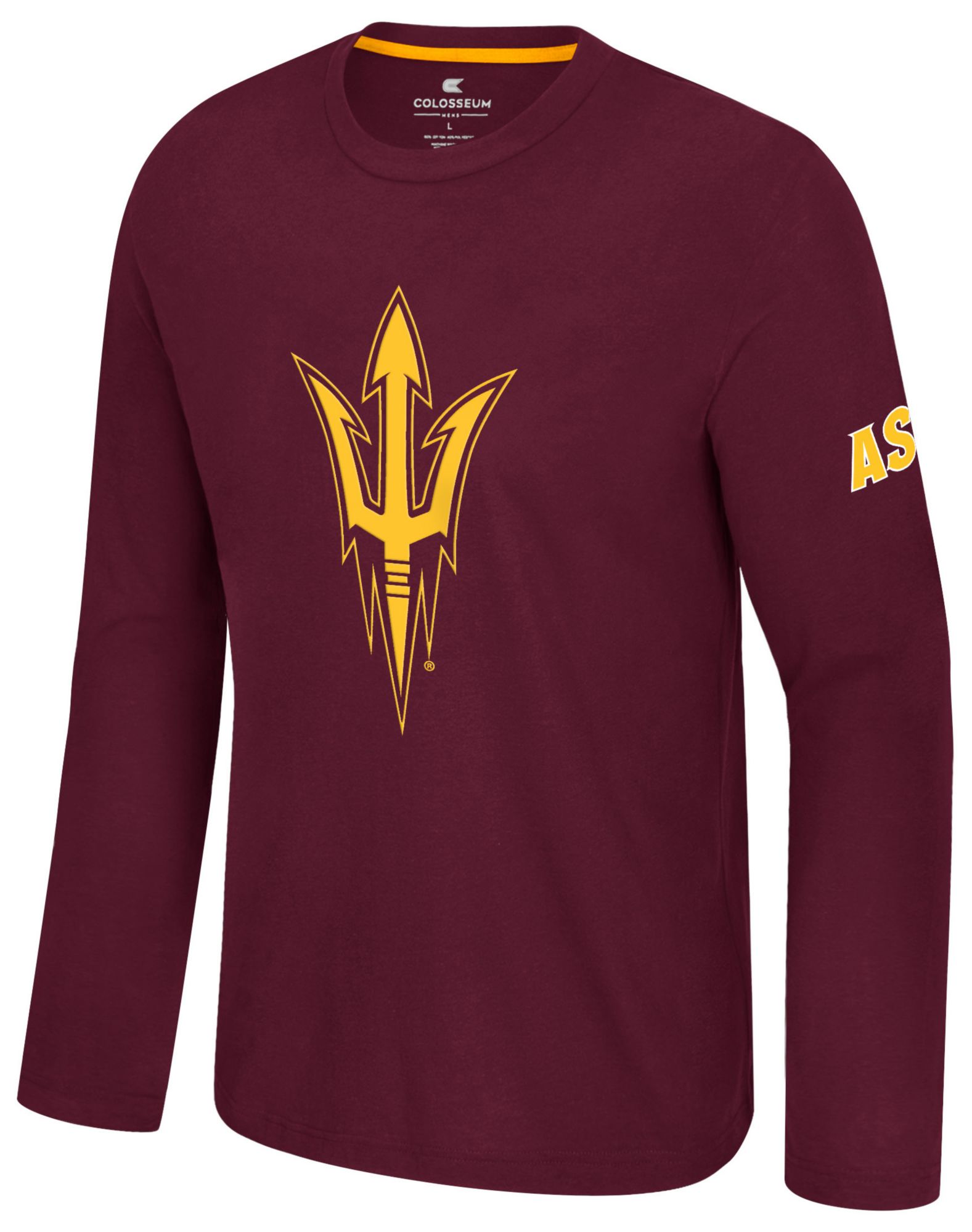 Colosseum Men's Arizona State Sun Devils Maroon Richie Long Sleeve Shirt