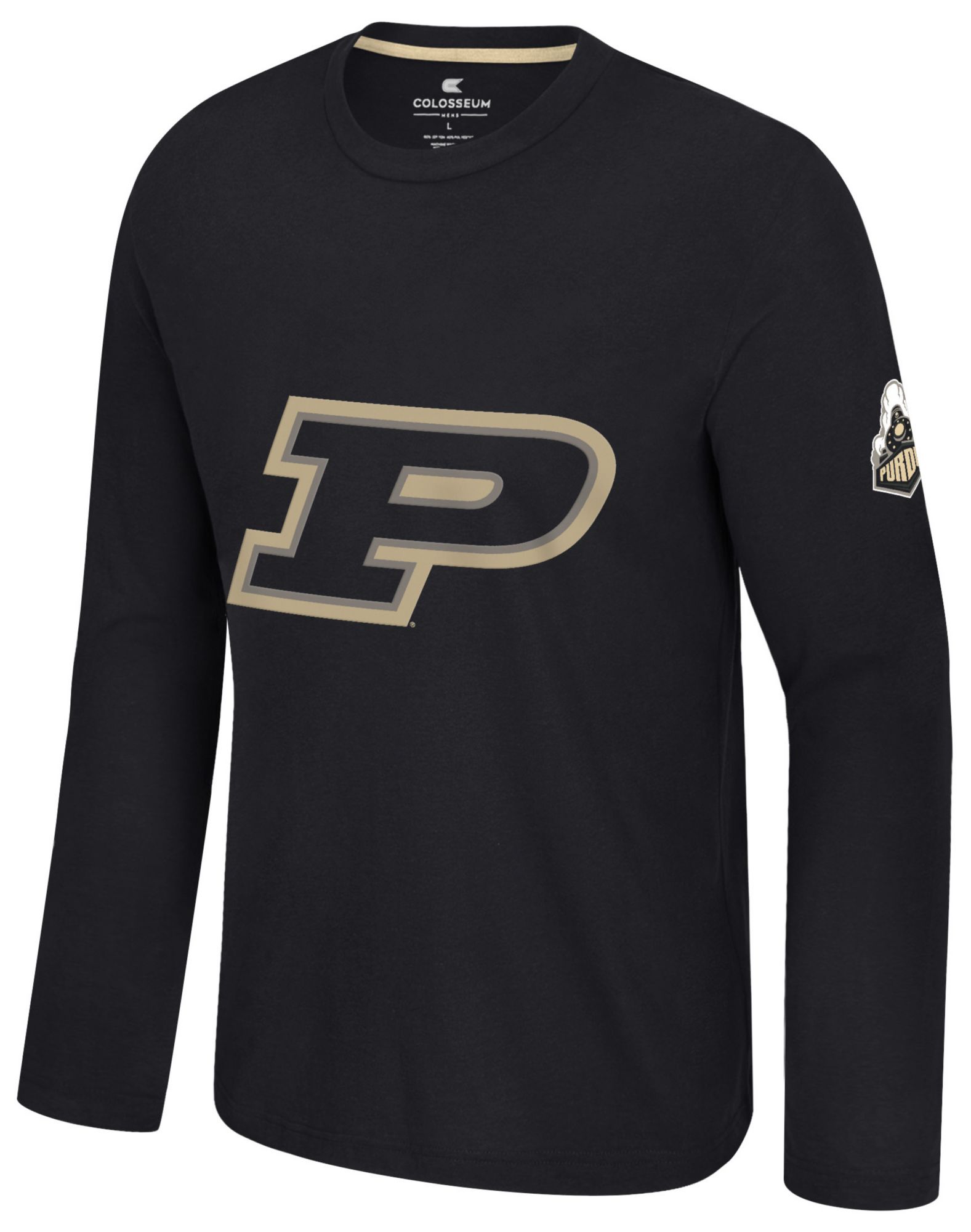 Colosseum Men's Purdue Boilermakers Black Richie Long Sleeve Shirt