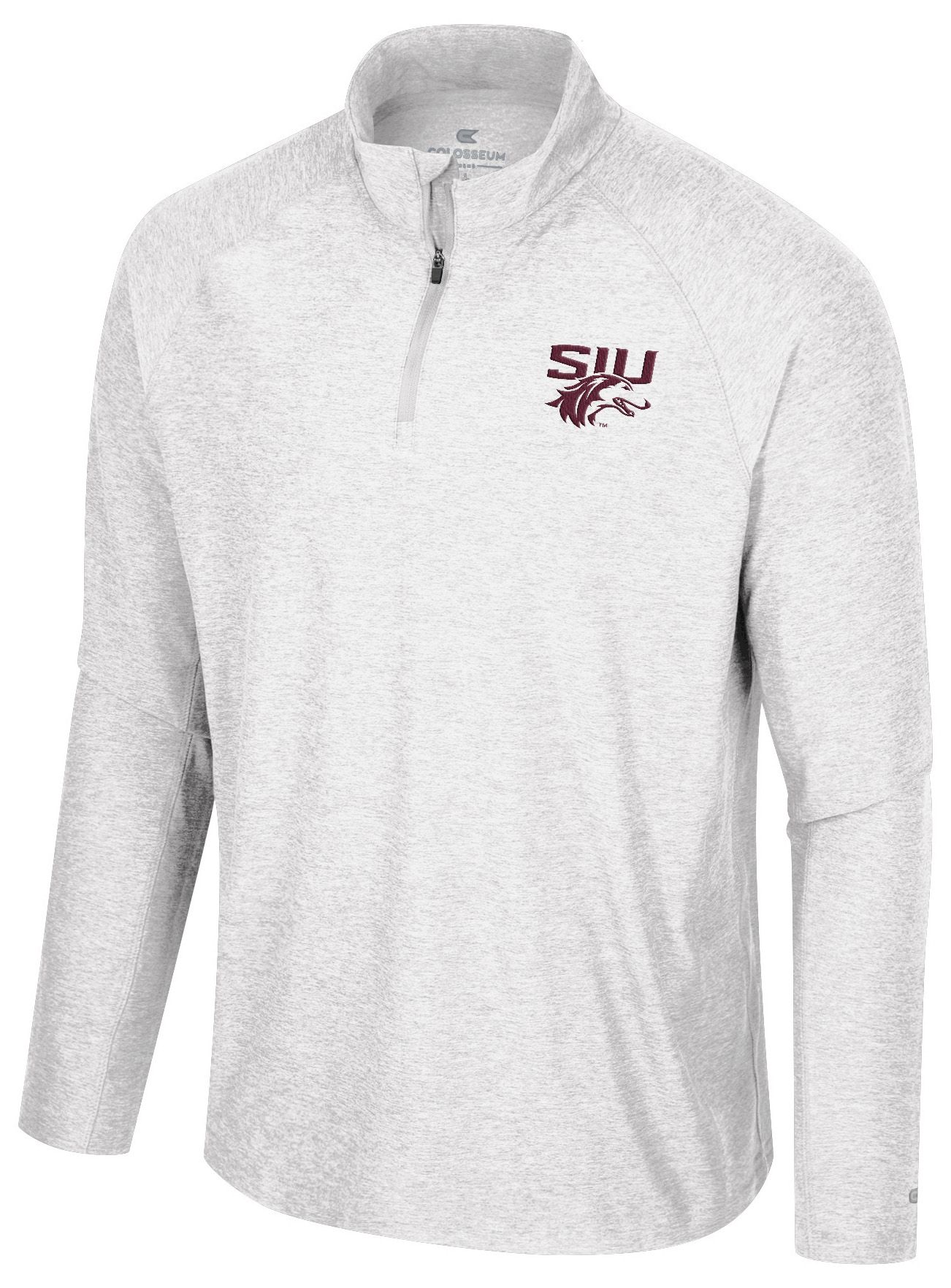 Colosseum Men's Southern Illinois Salukis White 1/4 Zip Jacket