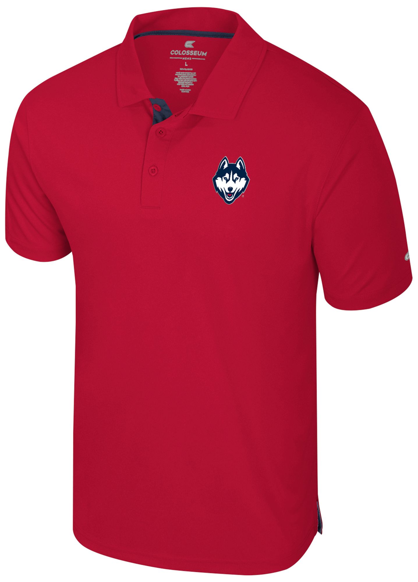Colosseum Men's UConn Huskies Red Polo