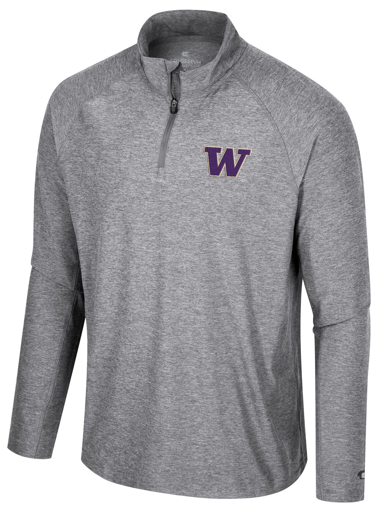 Colosseum Men's Washington Huskies Gray 1/4 Zip Jacket