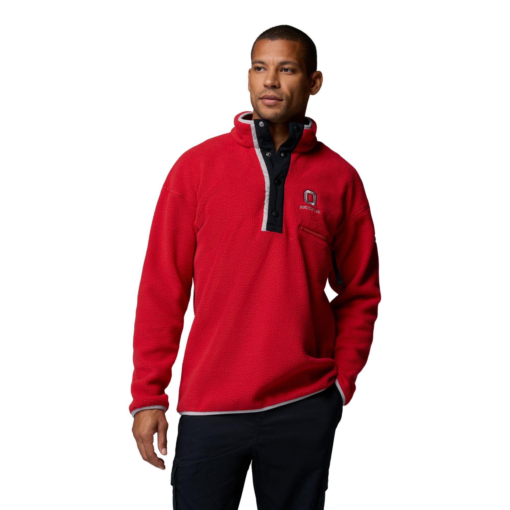 Columbia Men's Ohio State Buckeyes Helvetia Fleece Pullover