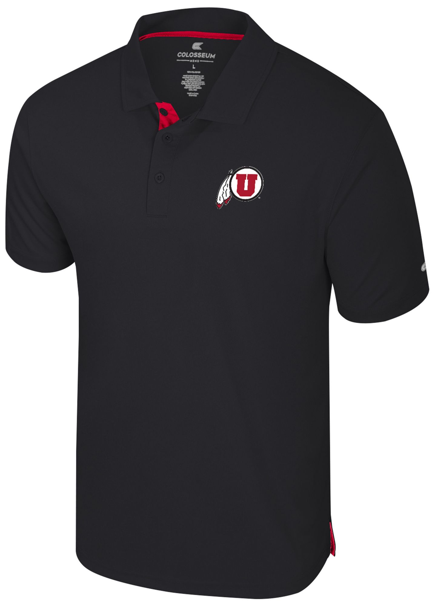 Colosseum Men's Utah Utes Black Polo