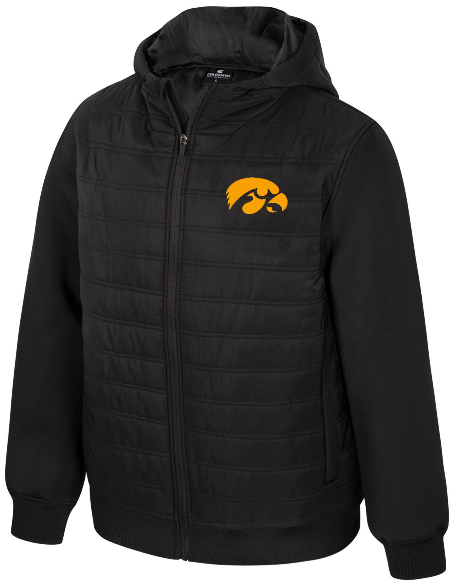 Colosseum Men's Iowa Hawkeyes Scuba Hooded Puffer Jacket