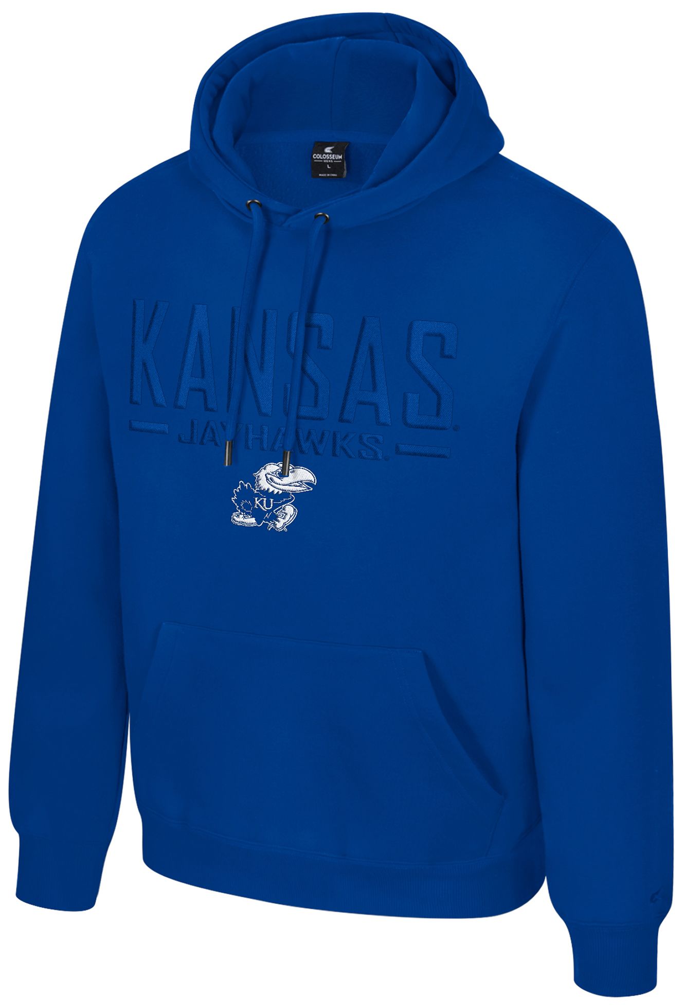 Colosseum Men's Kansas Jayhawks Royal Mikey Tonal Hoodie
