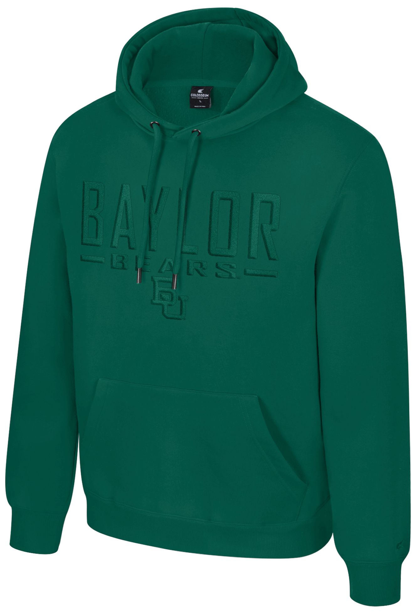 Colosseum Men's Baylor Bears Green Mikey Tonal Hoodie