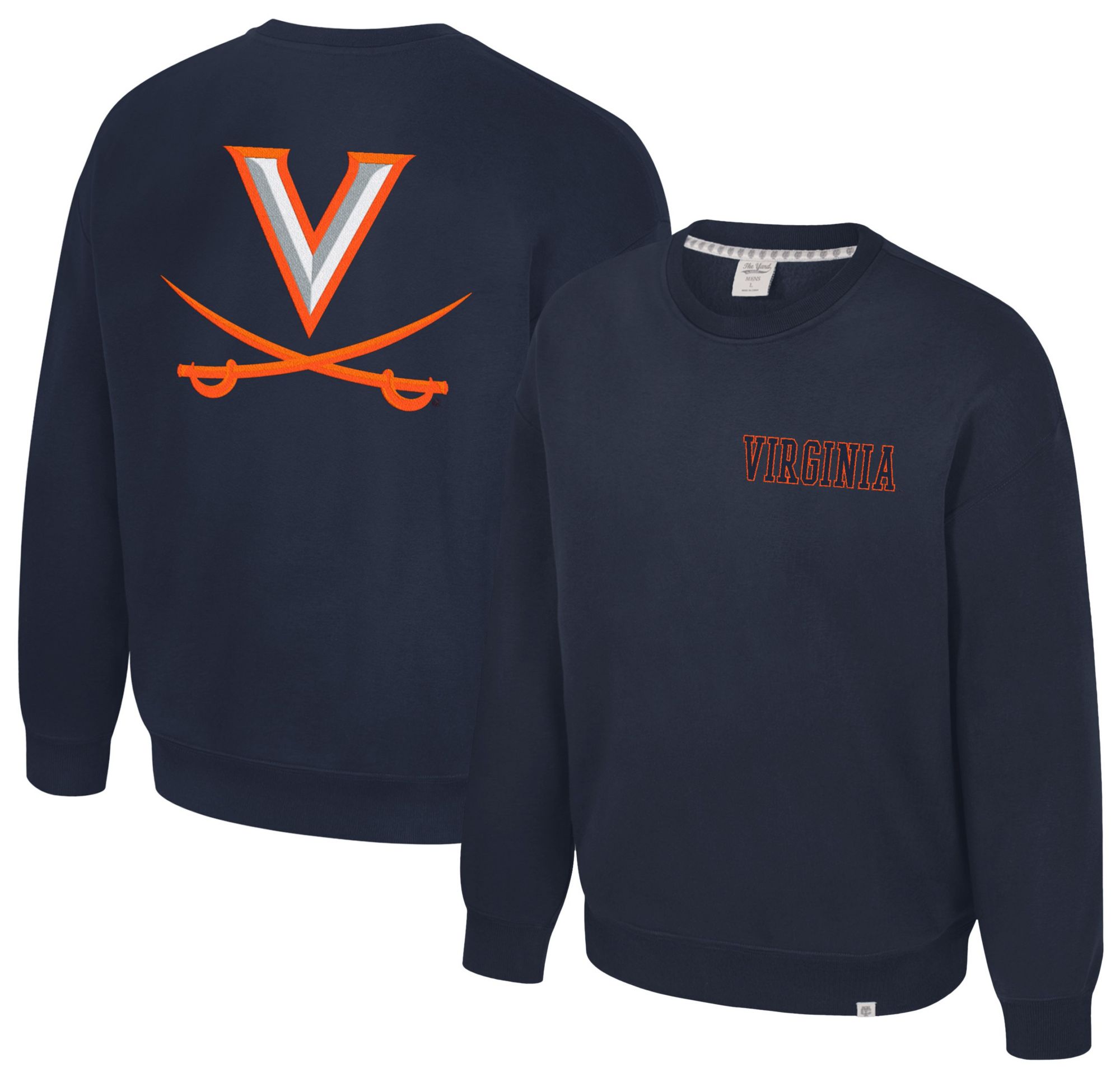 Colosseum Men's Virginia Cavaliers Navy Super-Rich Vintage Crewneck Sweatshirt