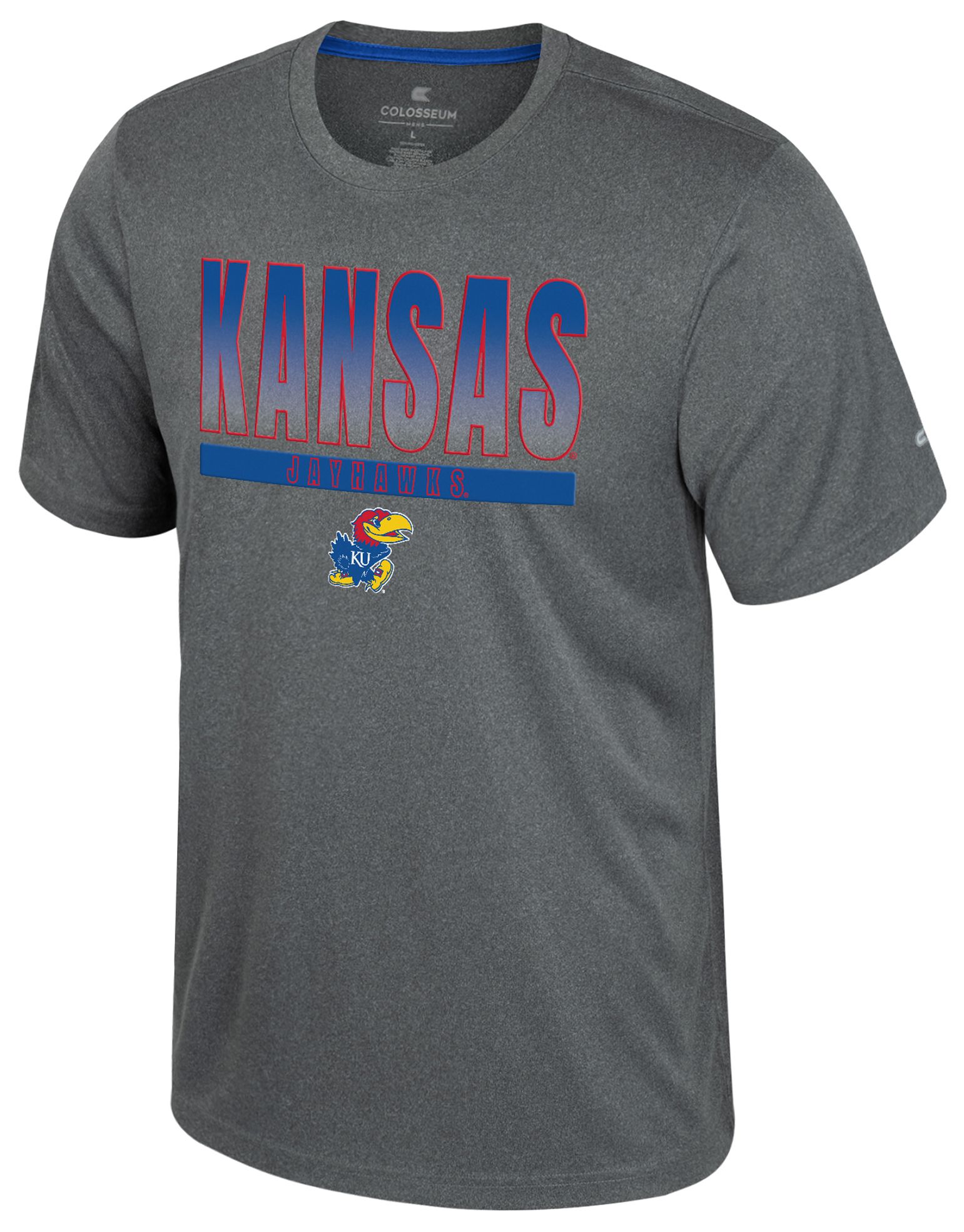 Colosseum Men's Kansas Jayhawks Heather Charcoal Maitre D T-Shirt
