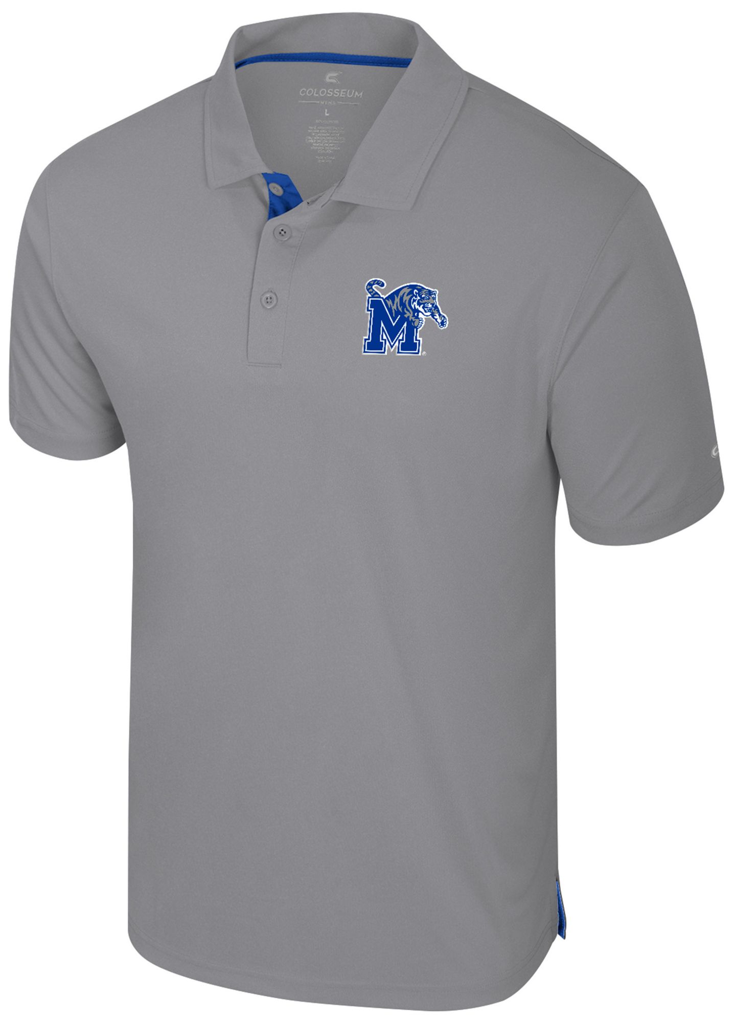 Colosseum Men's Memphis Tigers Gray Polo