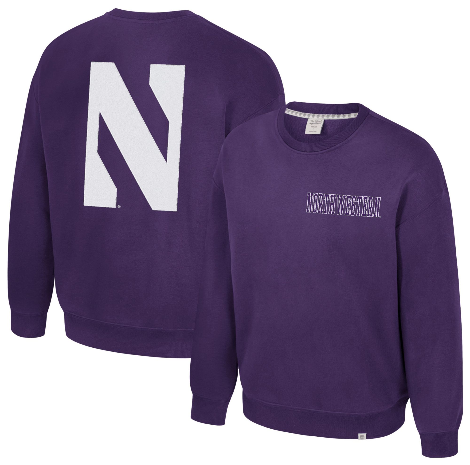 Colosseum Men's Northwestern Wildcats Purple Super-Rich Vintage Crewneck Sweatshirt