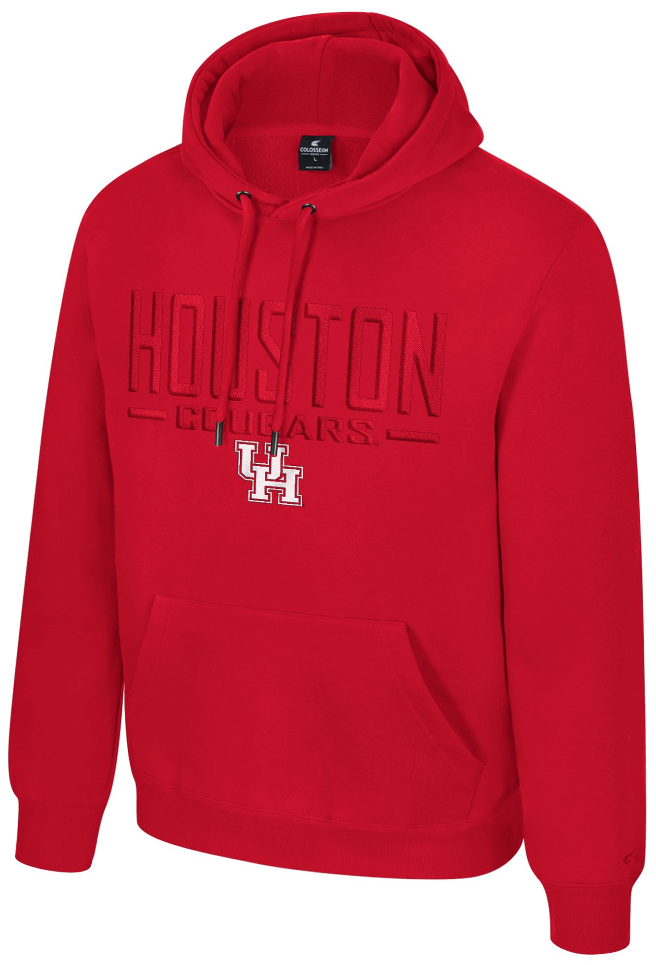 Colosseum Men's Houston Cougars Red Mikey Tonal Hoodie