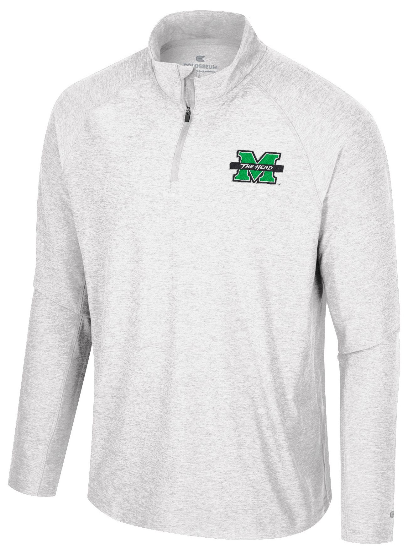 Colosseum Men's Marshall Thundering Herd White 1/4 Zip Jacket