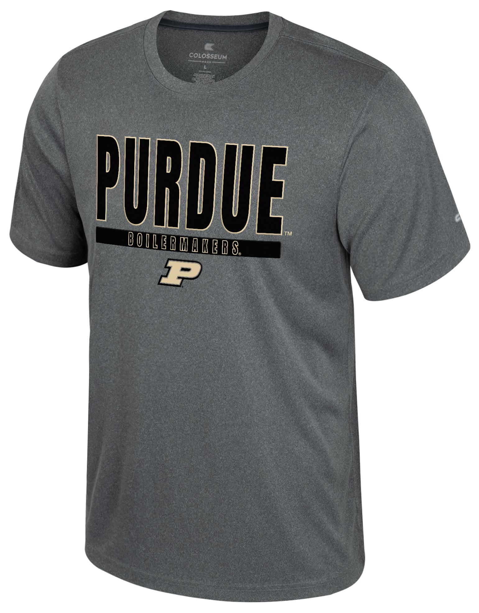 Colosseum Men's Purdue Boilermakers Heather Charcoal Maitre D T-Shirt