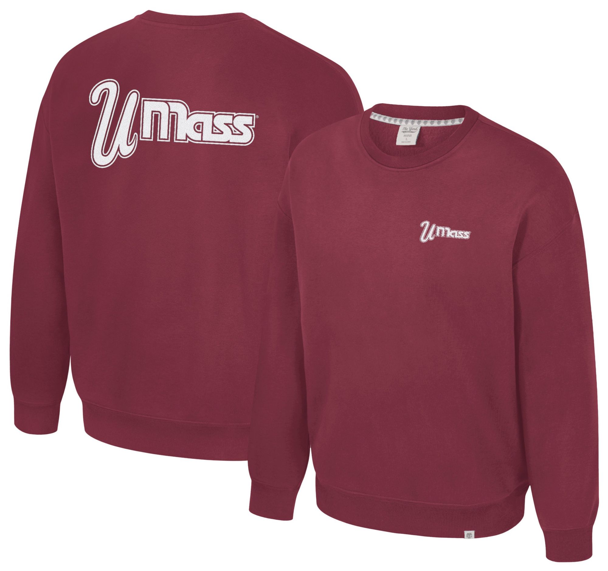 Colosseum Men's UMass Minutemen Garnet Super-Rich Vintage Crewneck Sweatshirt