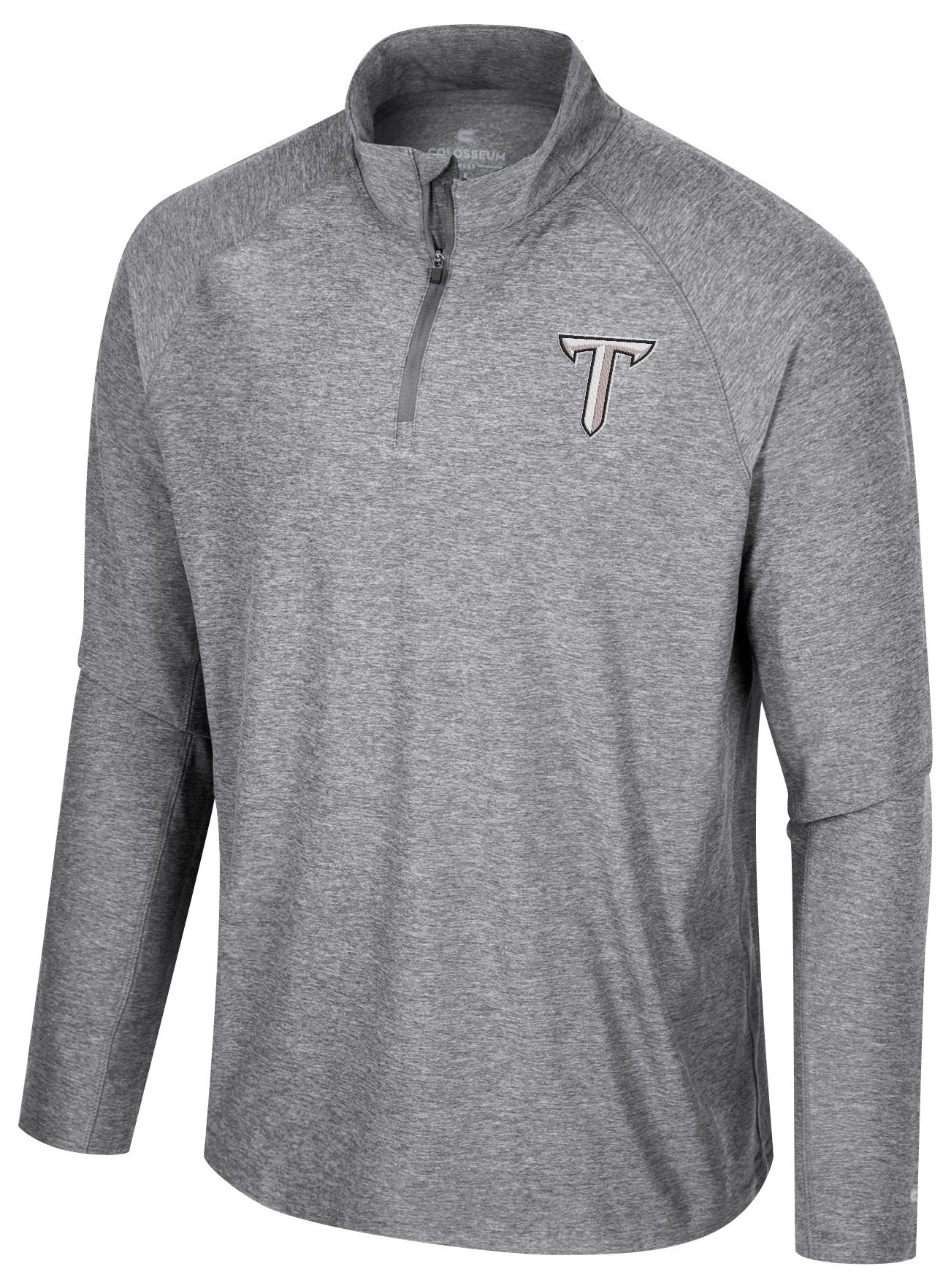 Colosseum Men's Troy Trojans Gray 1/4 Zip Jacket