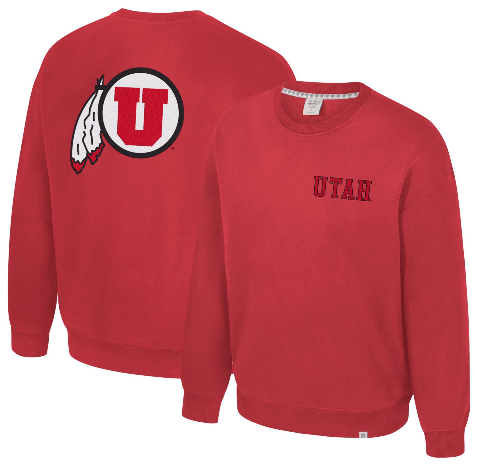 Colosseum Men's Utah Utes Red Super-Rich Vintage Crewneck Sweatshirt