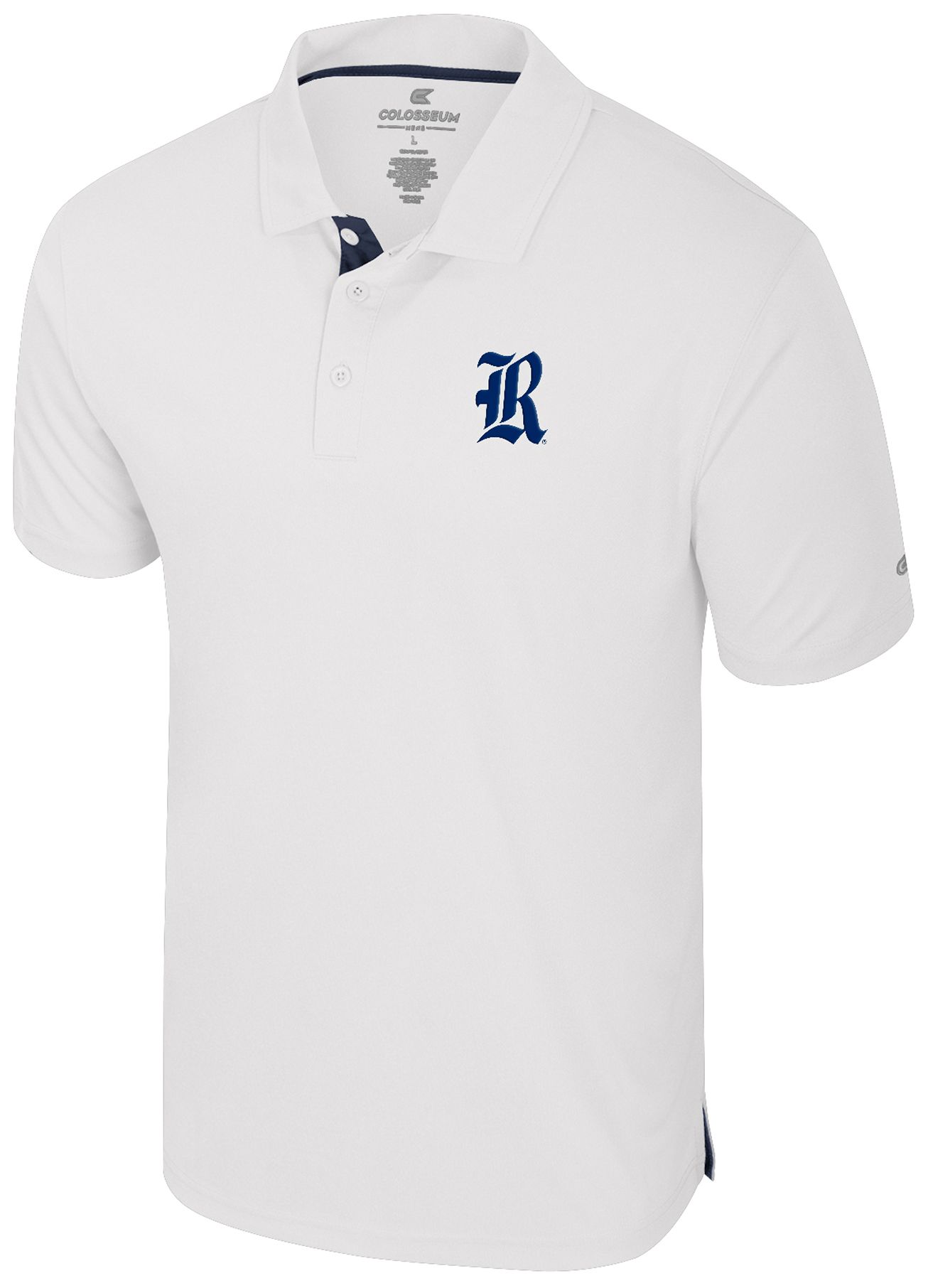 Colosseum Men's Rice Owls White Polo