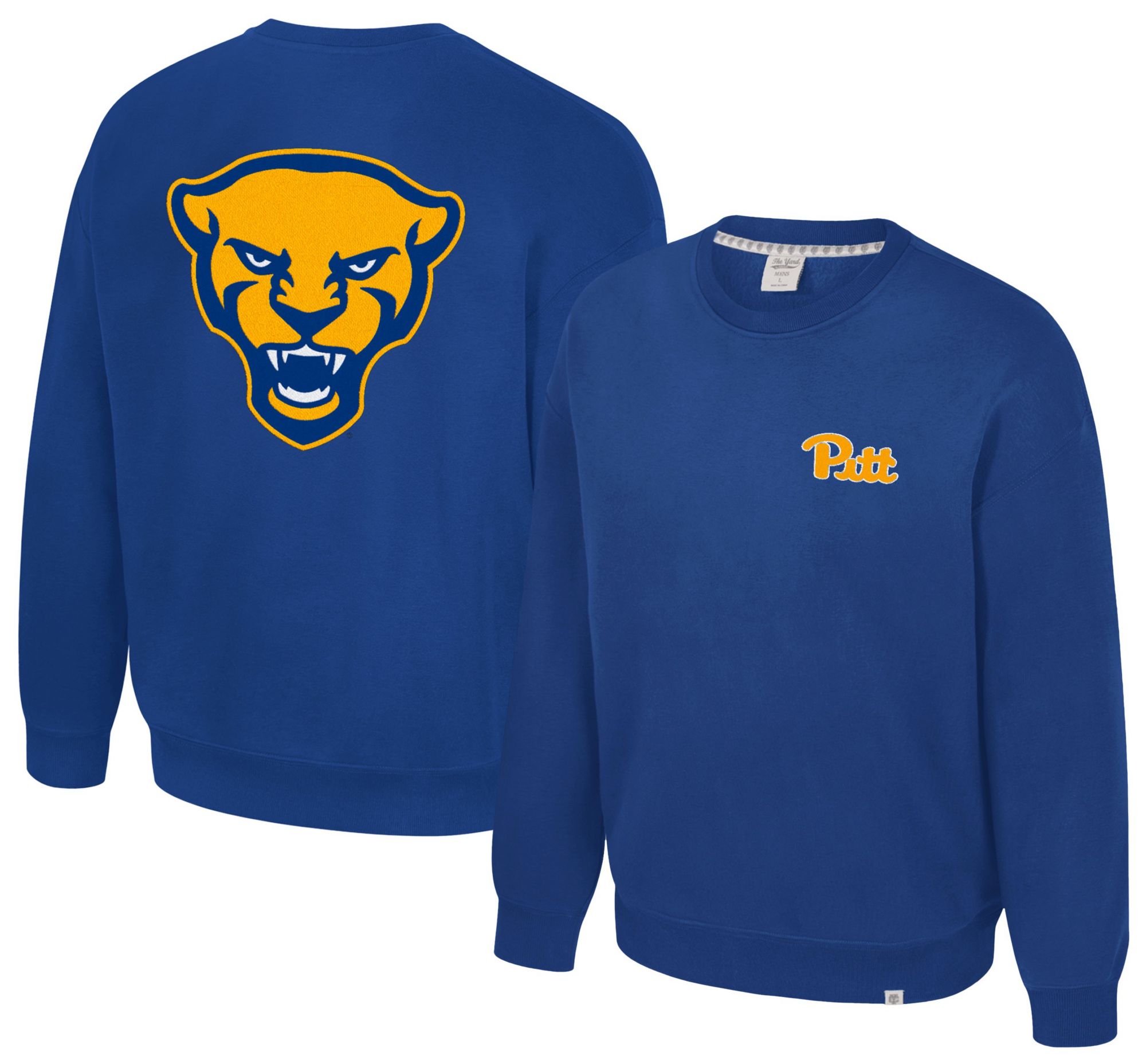 Colosseum Men's Pitt Panthers Royal Super-Rich Vintage Crewneck Sweatshirt