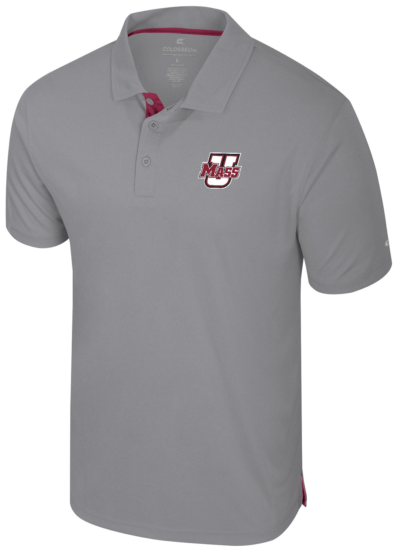 Colosseum Men's UMass Minutemen Gray Polo