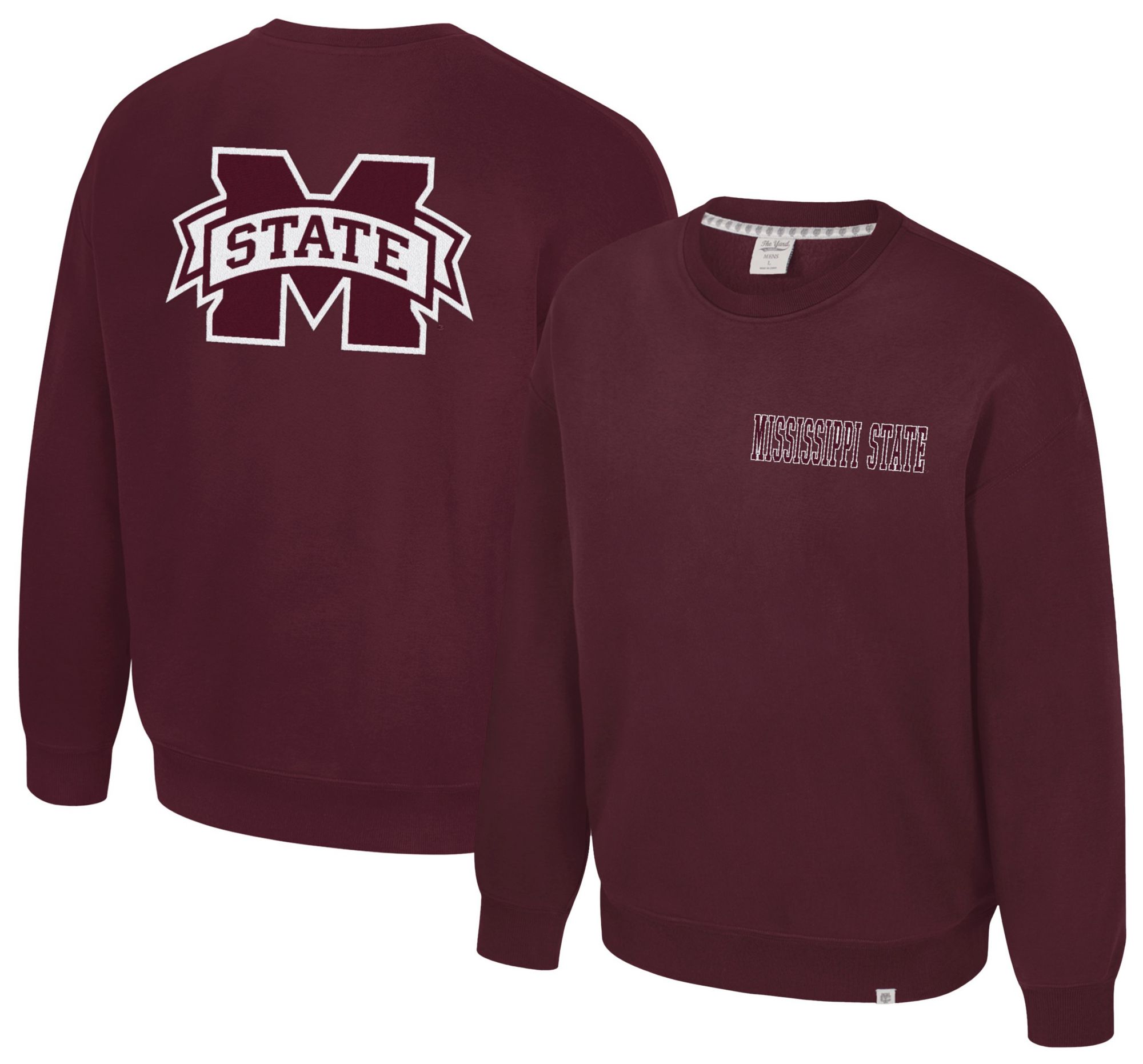 Colosseum Men's Mississippi State Bulldogs Maroon Super-Rich Vintage Crewneck Sweatshirt