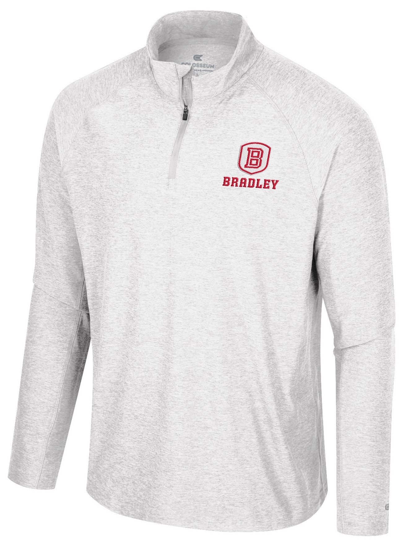 Colosseum Men's Bradley Braves White 1/4 Zip Jacket