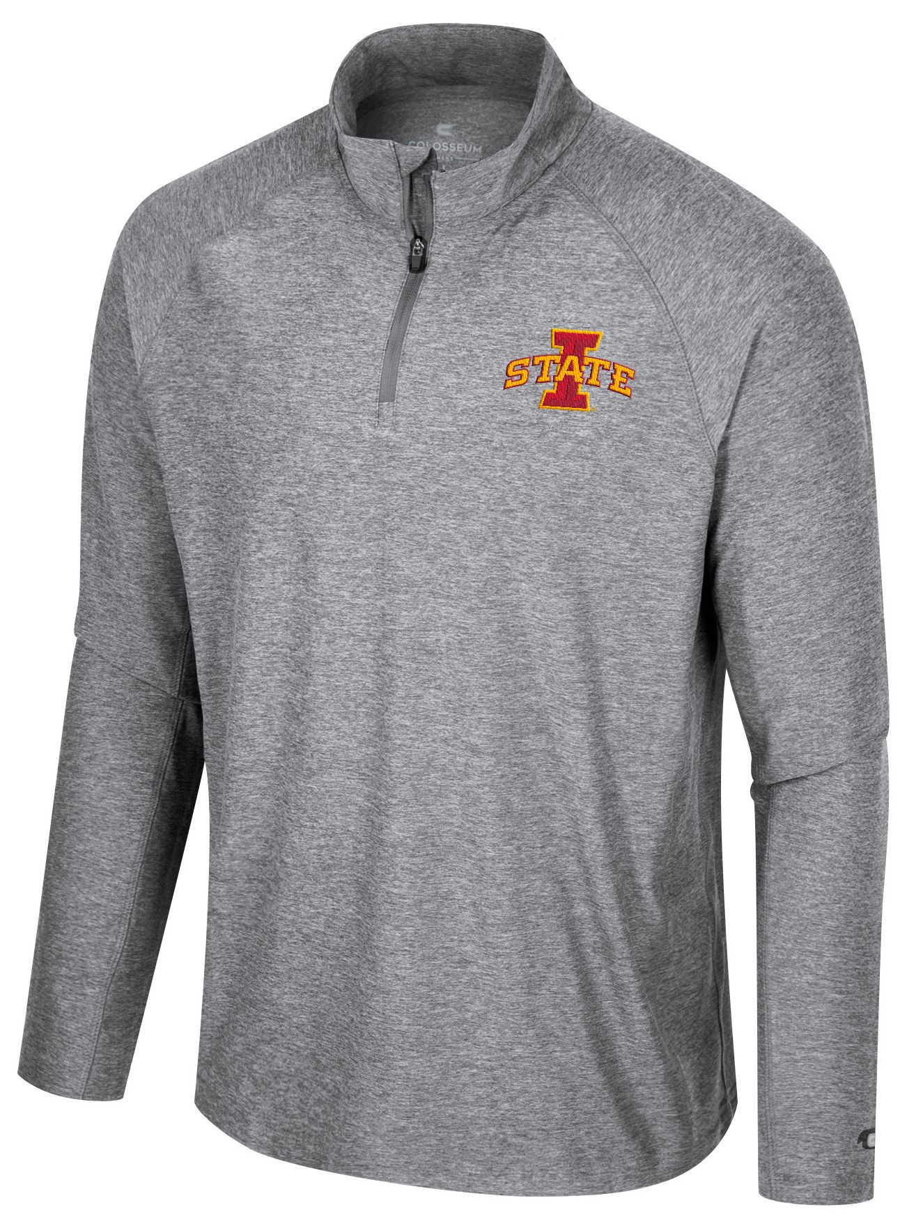 Colosseum Men's Iowa State Cyclones Gray 1/4 Zip Jacket
