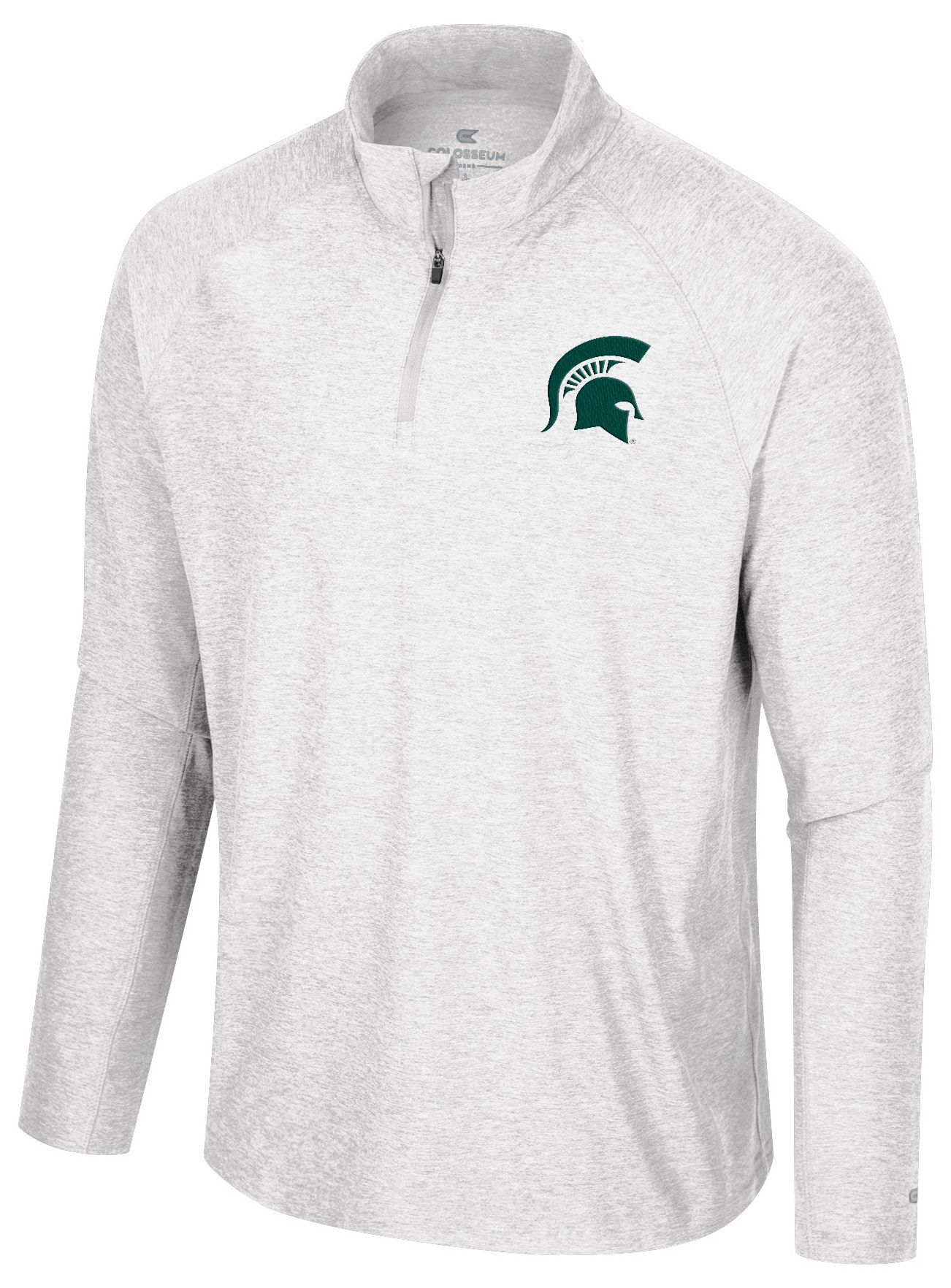 Colosseum Men's Michigan State Spartans White 1/4 Zip Jacket