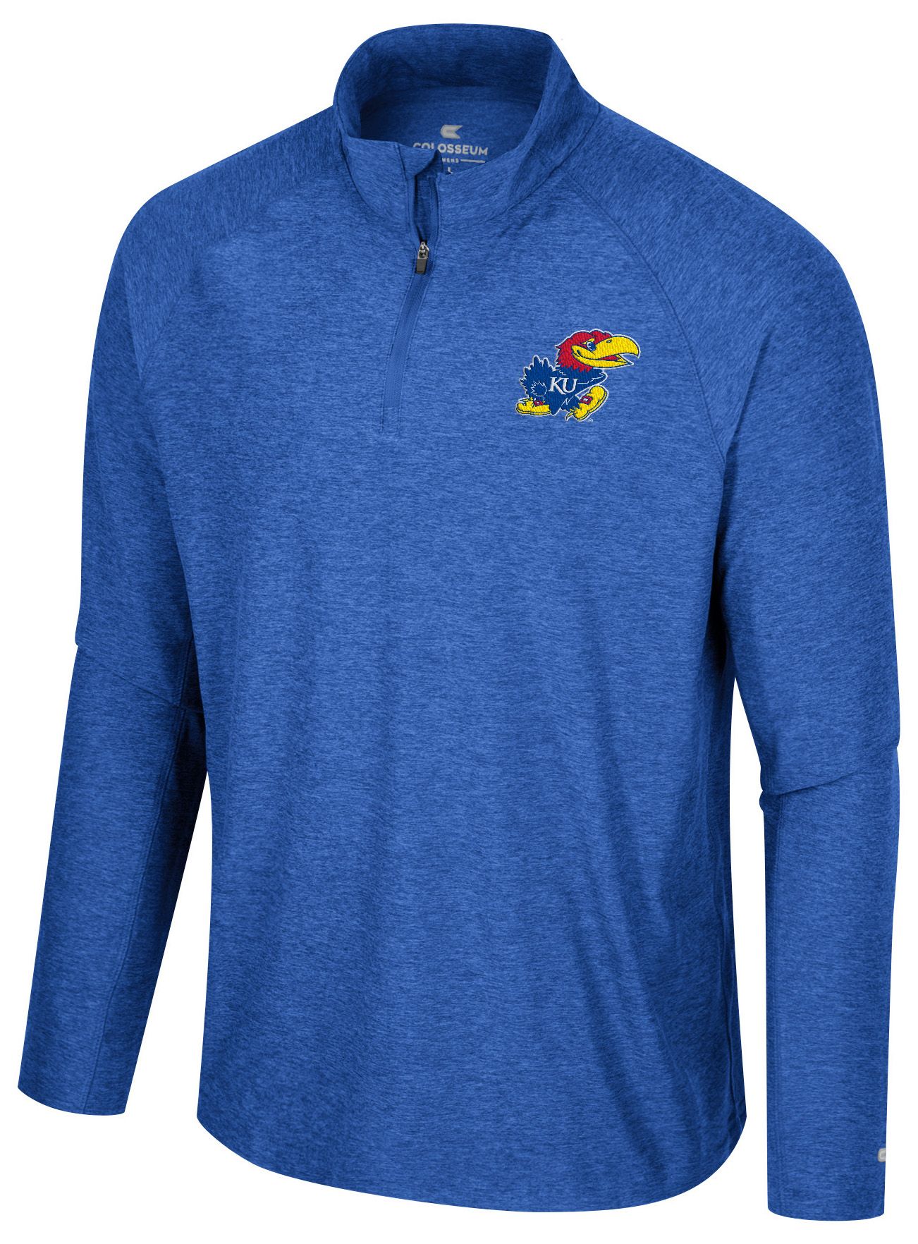 Colosseum Men's Kansas Jayhawks Royal 1/4 Zip Jacket