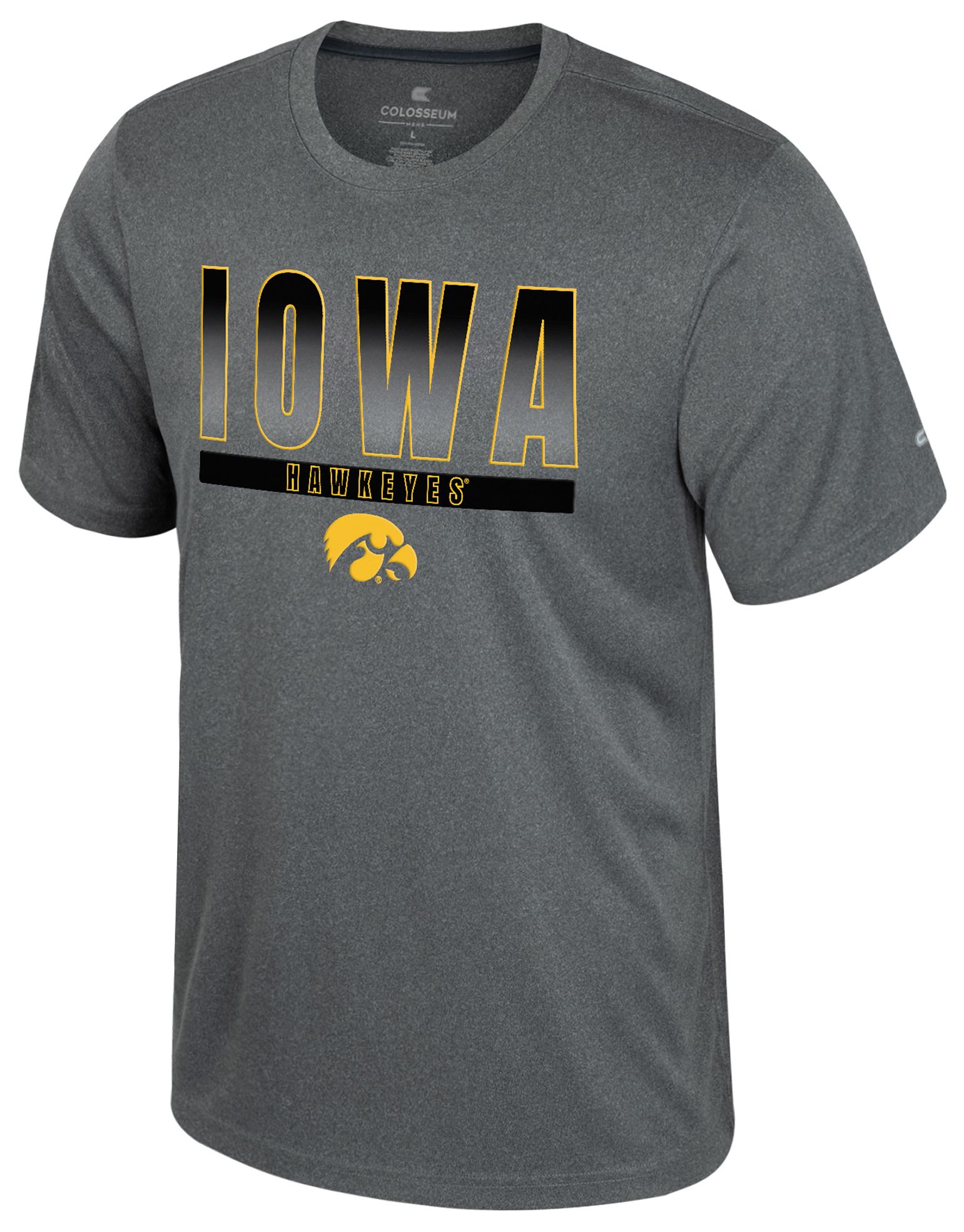 Colosseum Men's Iowa Hawkeyes Heather Charcoal Maitre D T-Shirt