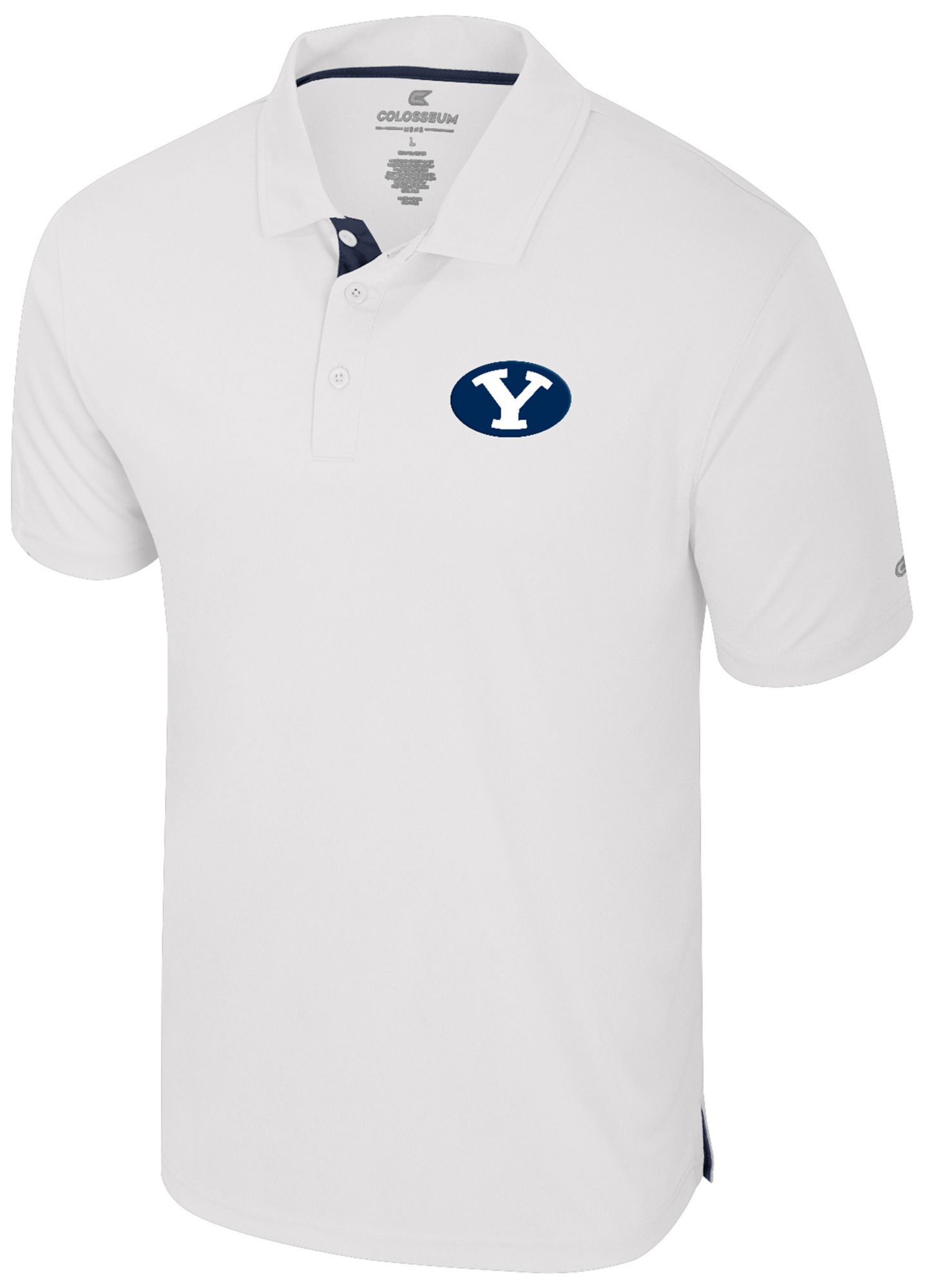 Colosseum Men's BYU Cougars White Polo