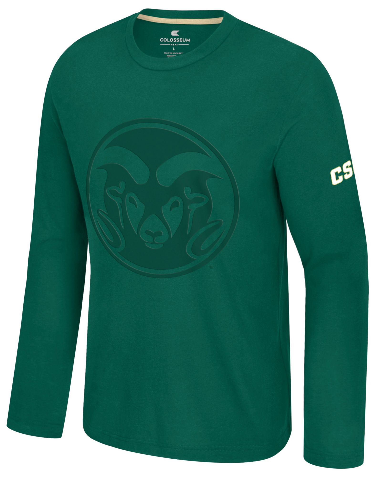 Colosseum Men's Colorado State Rams Green Richie Long Sleeve Shirt