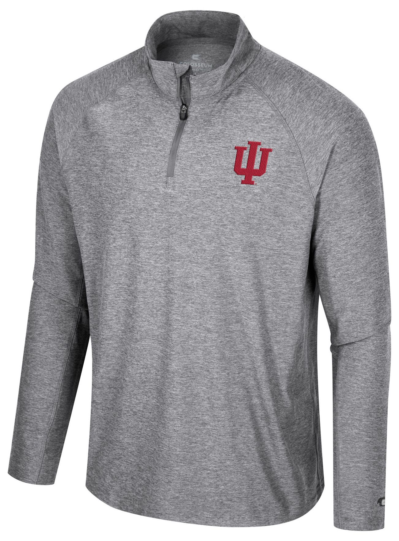 Colosseum Men's Indiana Hoosiers Gray 1/4 Zip Jacket
