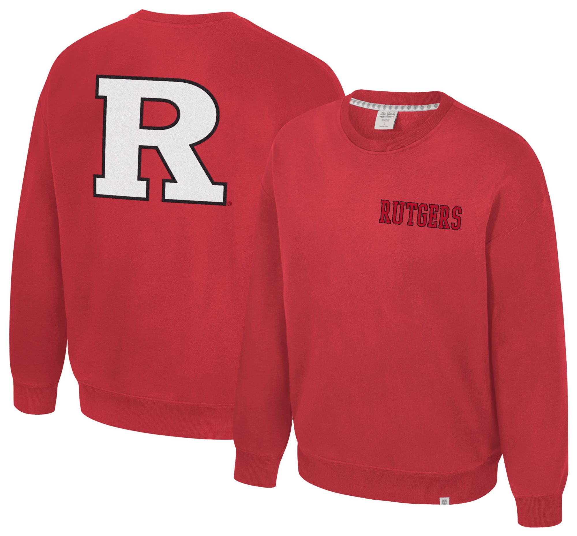 Colosseum Men's Rutgers Scarlet Knights Red Super-Rich Vintage Crewneck Sweatshirt