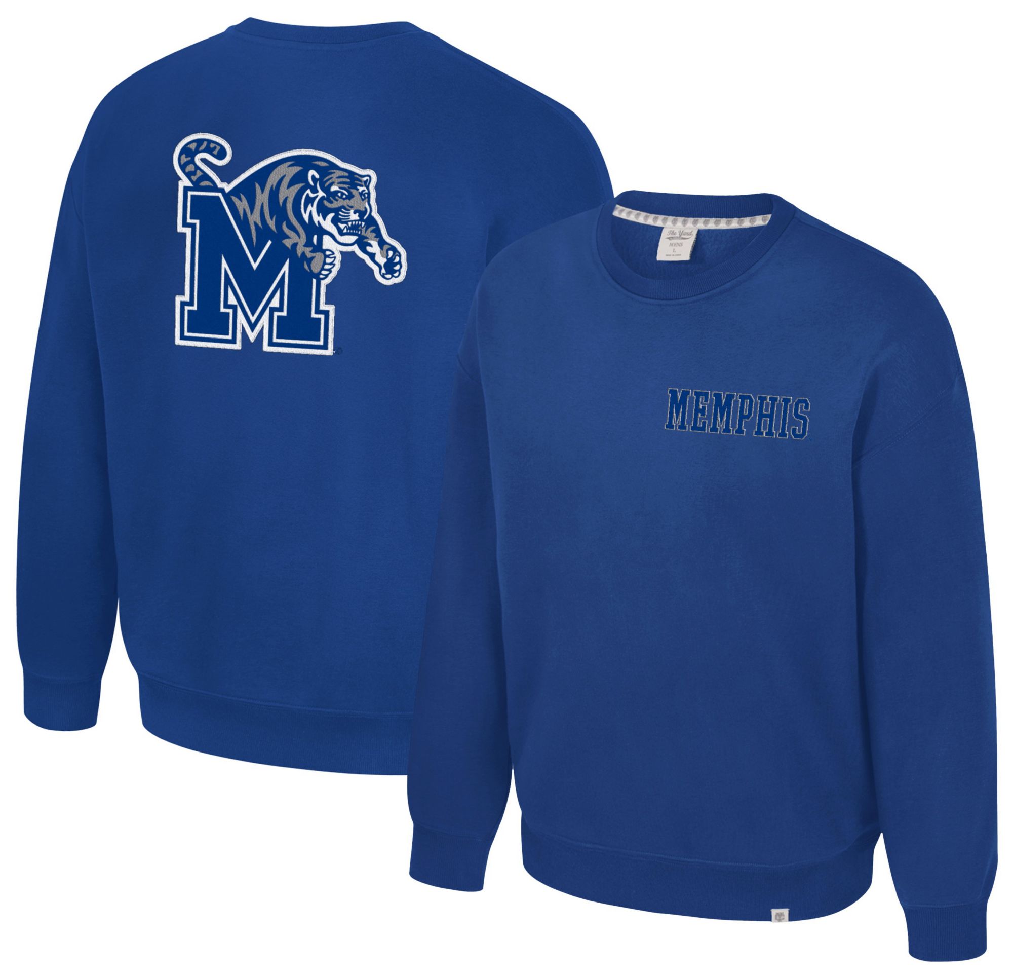 Colosseum Men's Memphis Tigers Royal Super-Rich Vintage Crewneck Sweatshirt