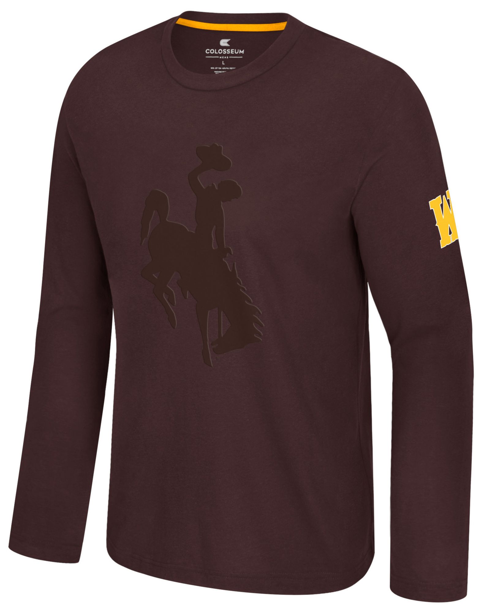 Colosseum Men's Wyoming Cowboys Brown Richie Long Sleeve Shirt