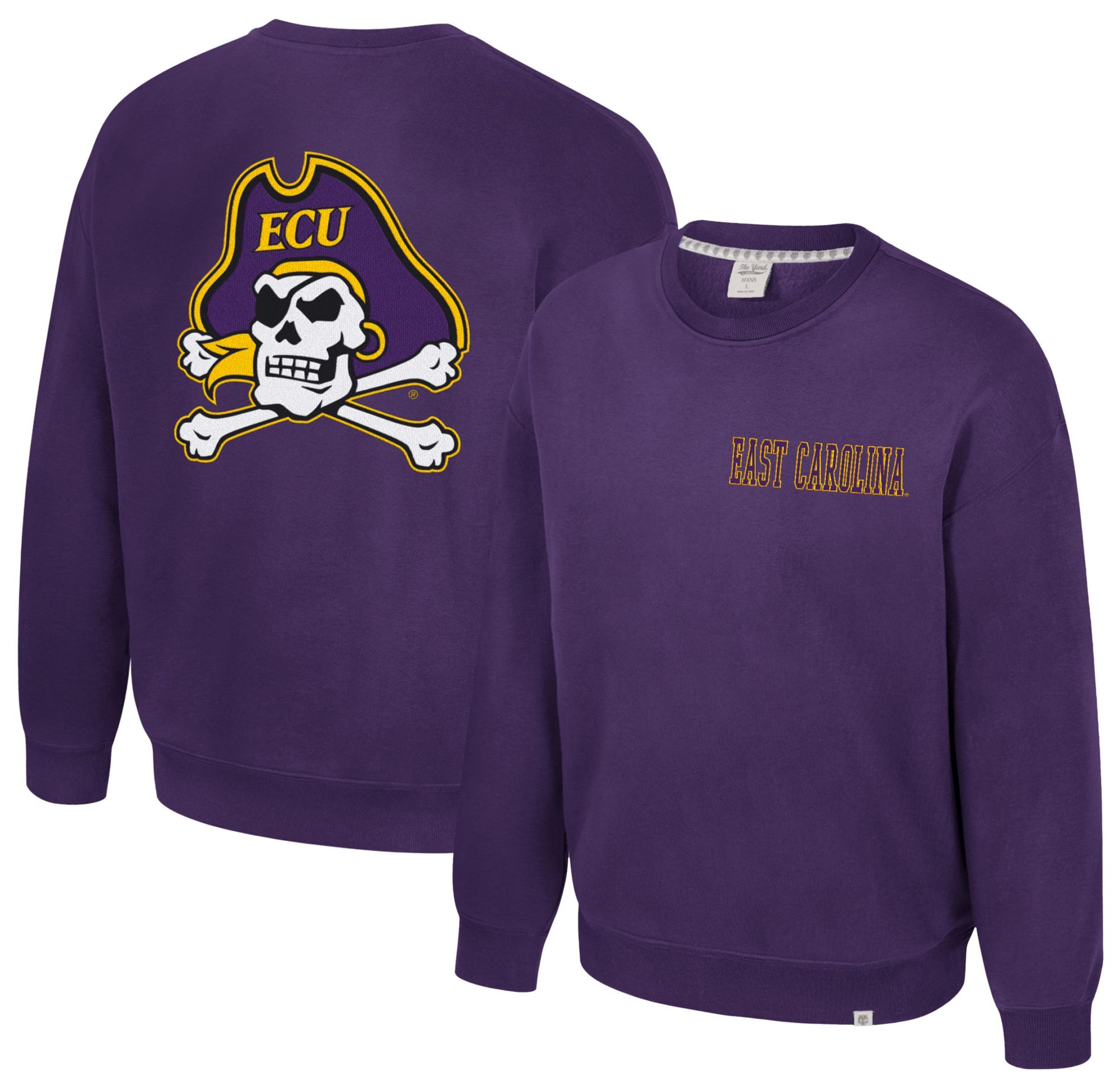 Colosseum Men's East Carolina Pirates Purple Super-Rich Vintage Crewneck Sweatshirt
