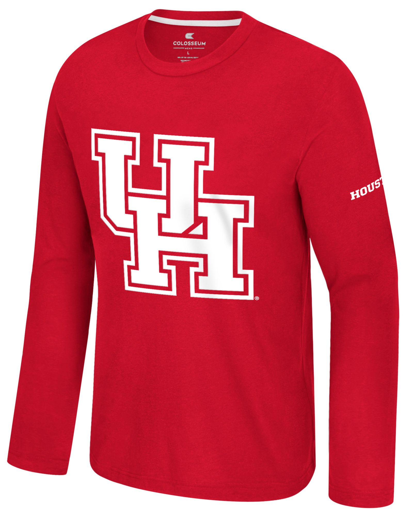 Colosseum Men's Houston Cougars Red Richie Long Sleeve Shirt