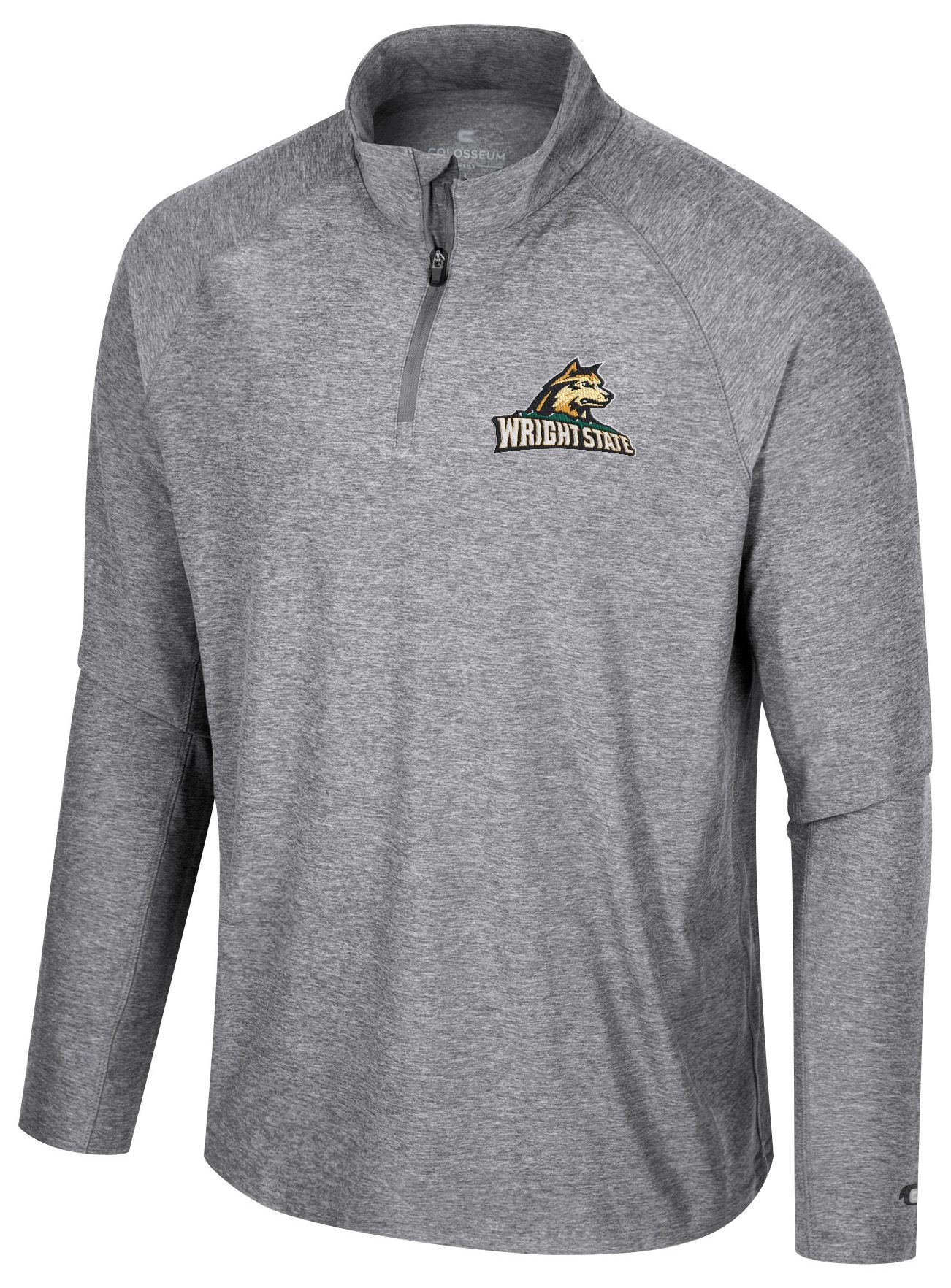 Colosseum Men's Wright State Raiders Gray 1/4 Zip Jacket