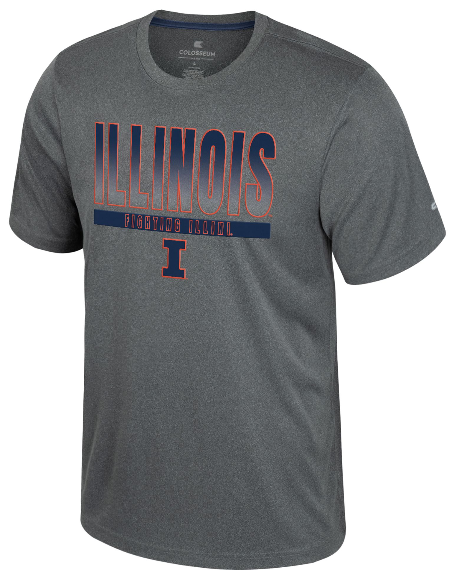 Colosseum Men's Illinois Fighting Illini Heather Charcoal Maitre D T-Shirt