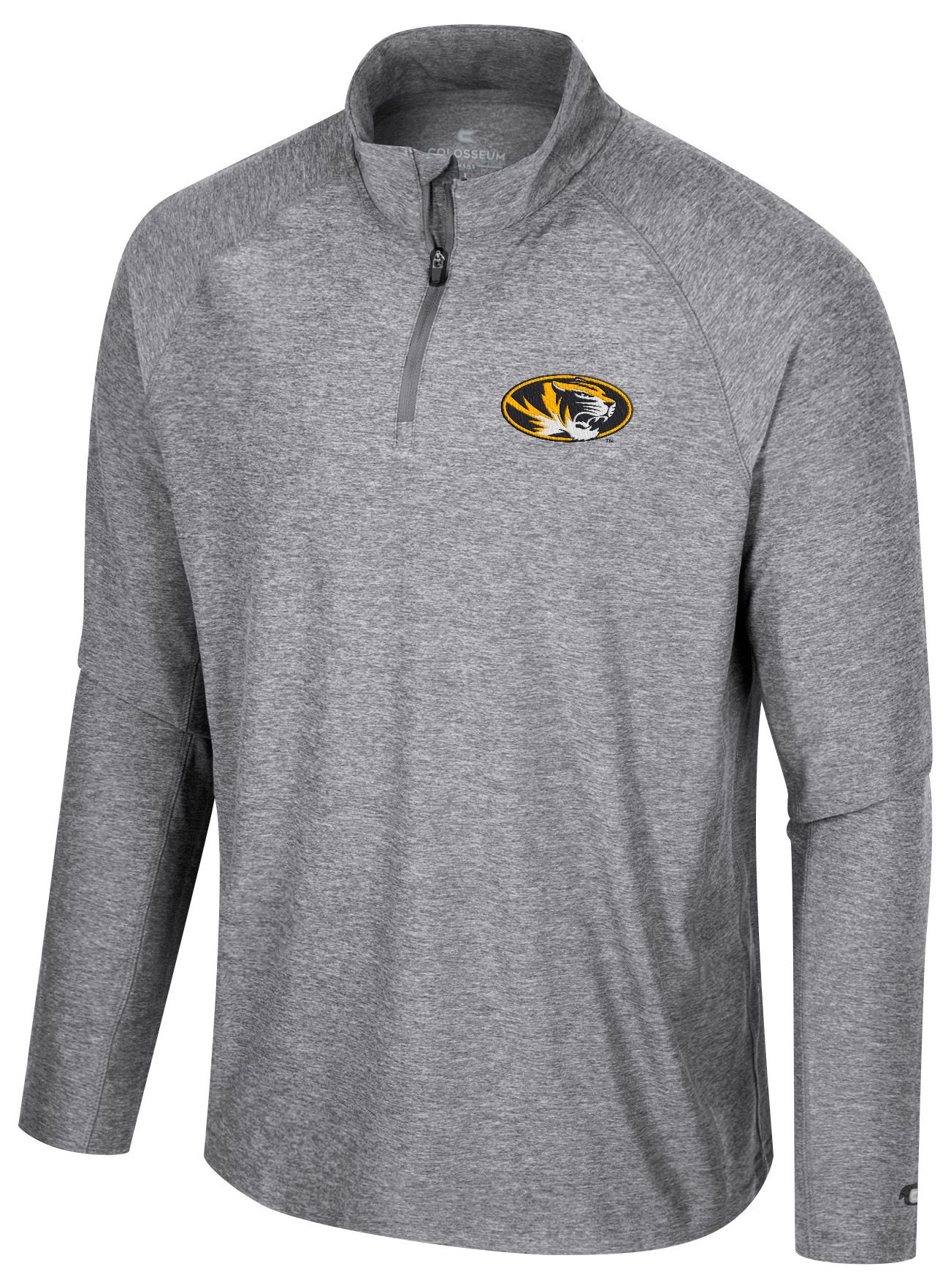 Colosseum Men's Missouri Tigers Gray 1/4 Zip Jacket