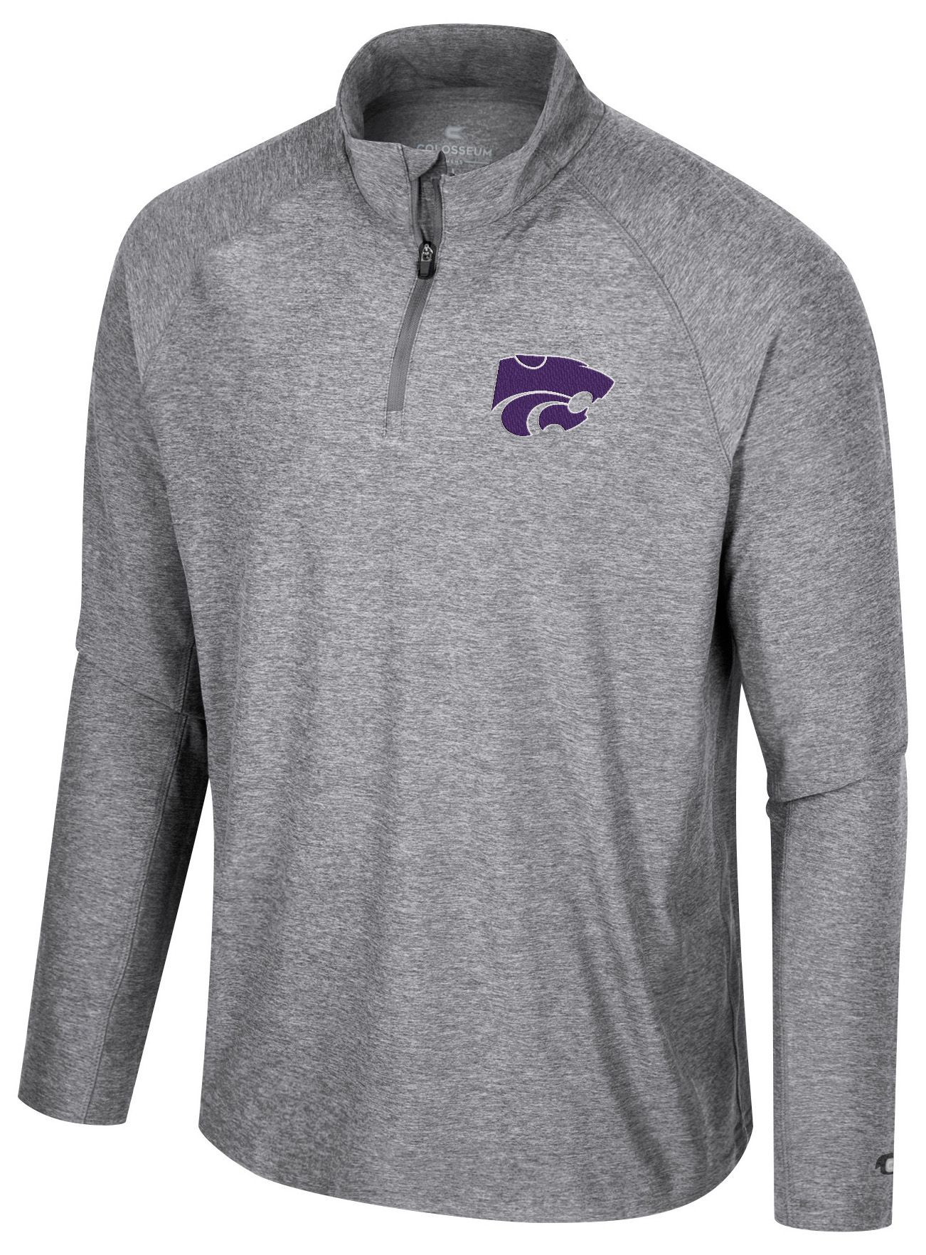 Colosseum Men's Kansas State Wildcats Gray 1/4 Zip Jacket