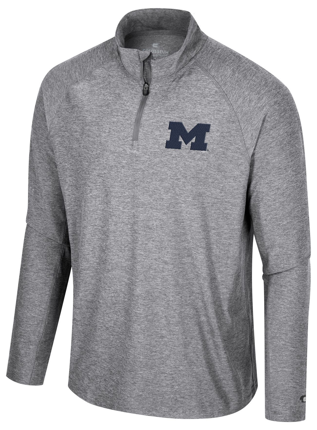 Colosseum Men's Michigan Wolverines Gray 1/4 Zip Jacket