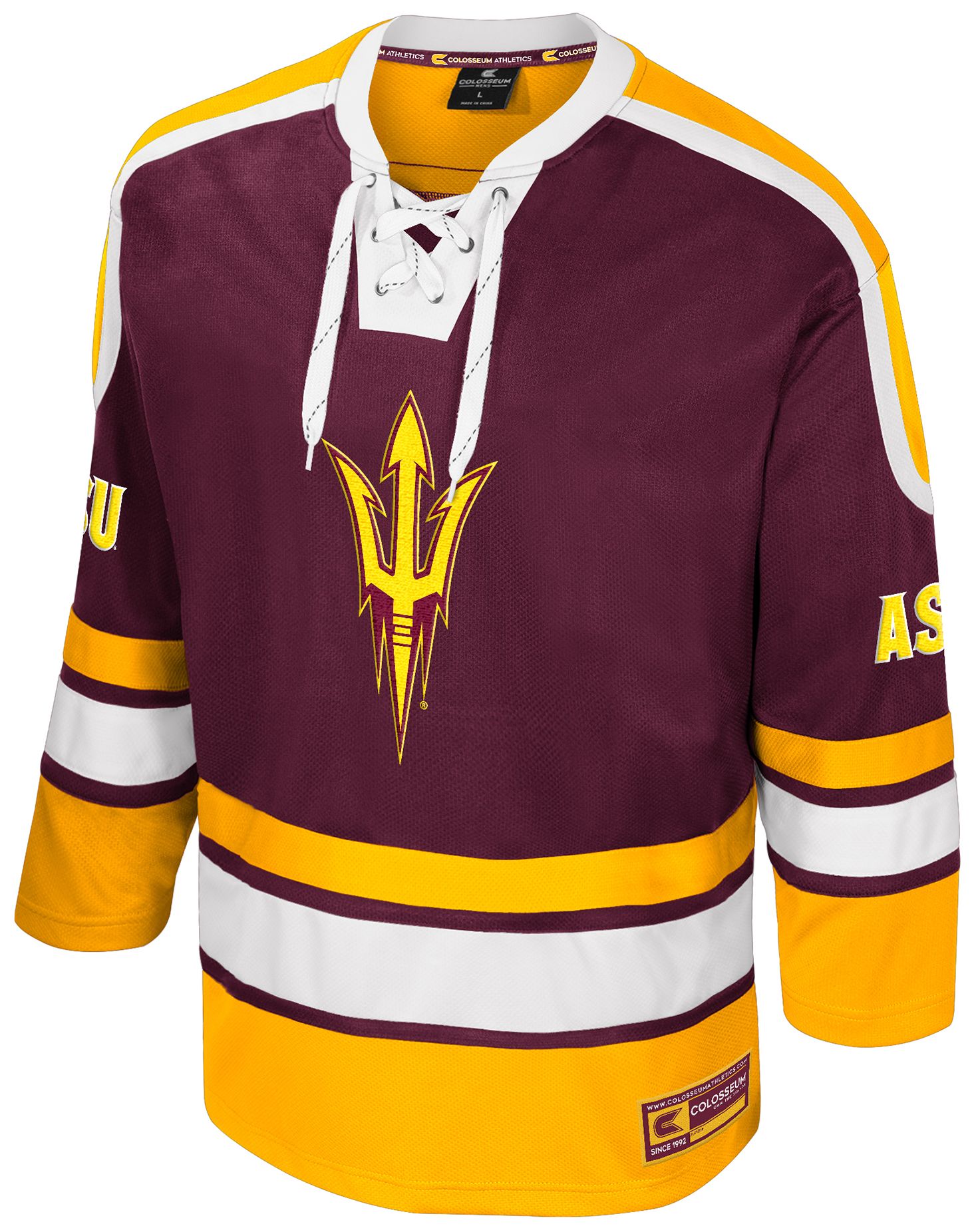 Colosseum Men's Arizona State Sun Devils Heard Hockey Jersey, Red