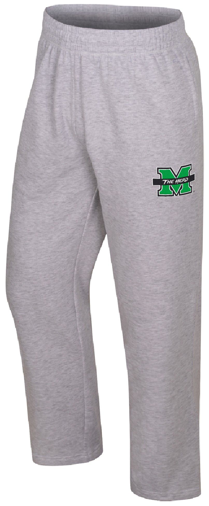 Colosseum Men's Marshall Thundering Herd Light Heather Gray Marcus Open Bottom Pants